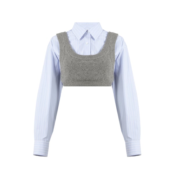 Chemise avec gilet en laine