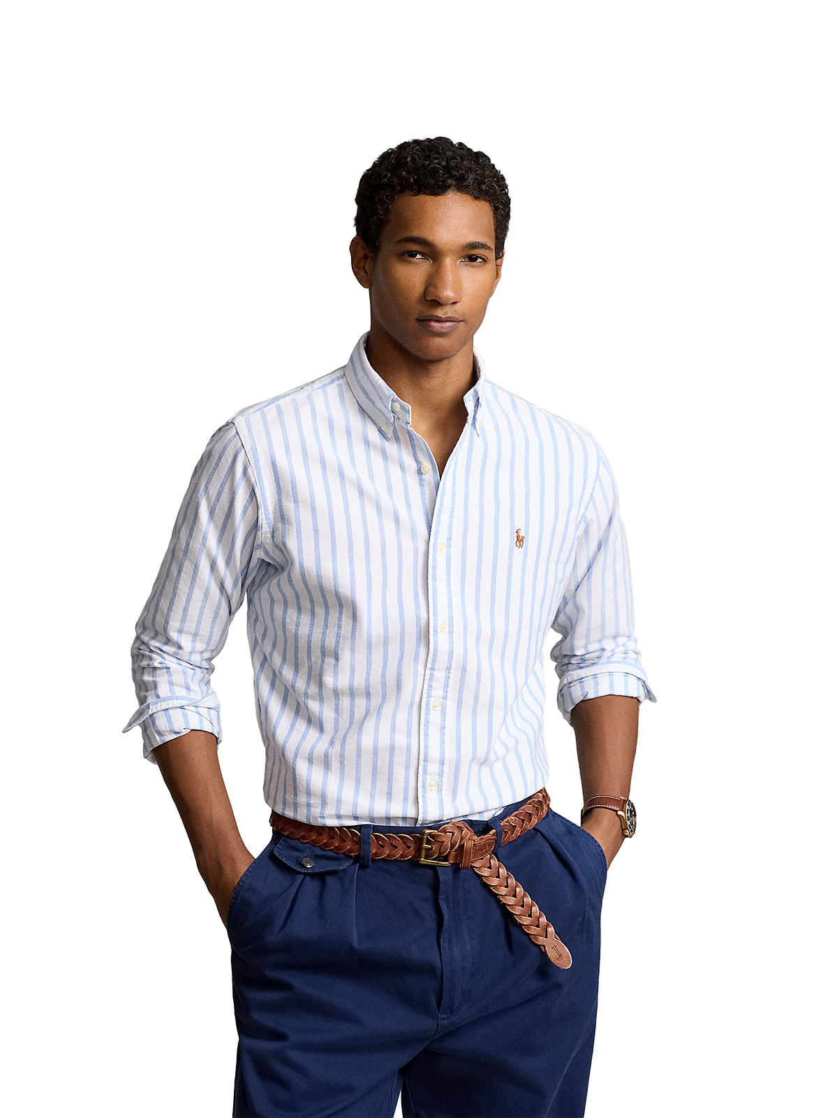 POLO RALPH LAUREN Chemise rayée en coton  Blanc