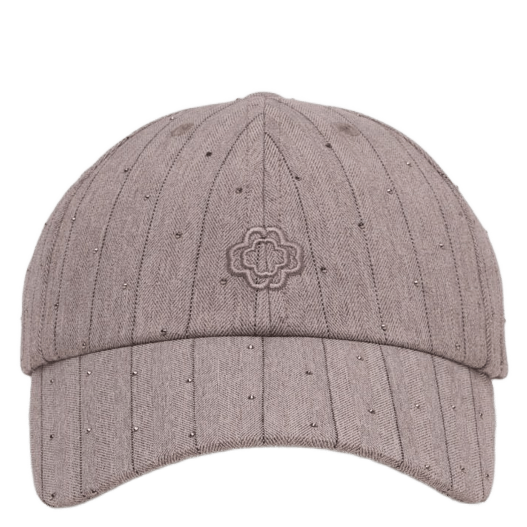 Casquette à rayures strassée MAJE Gris