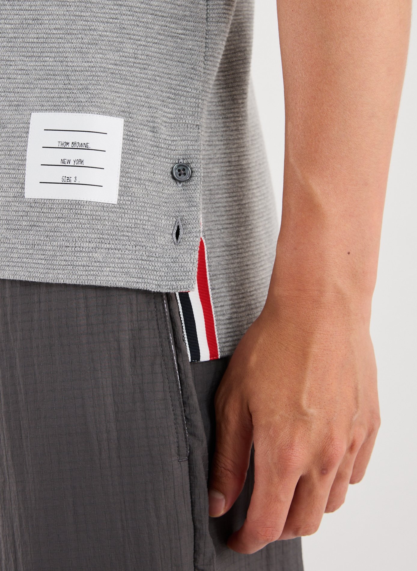  Cotton polo shirt  THOM BROWNE Grey