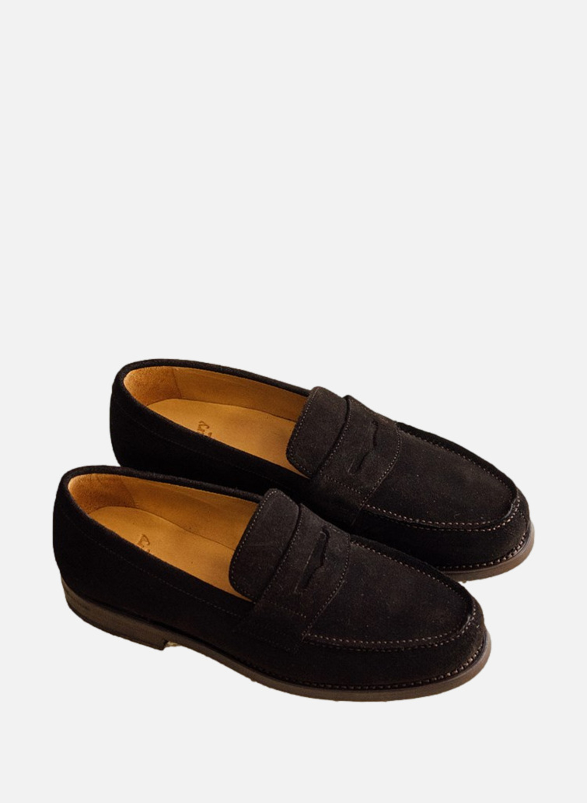 Mocassins daim college 1986 FINSBURY Marron