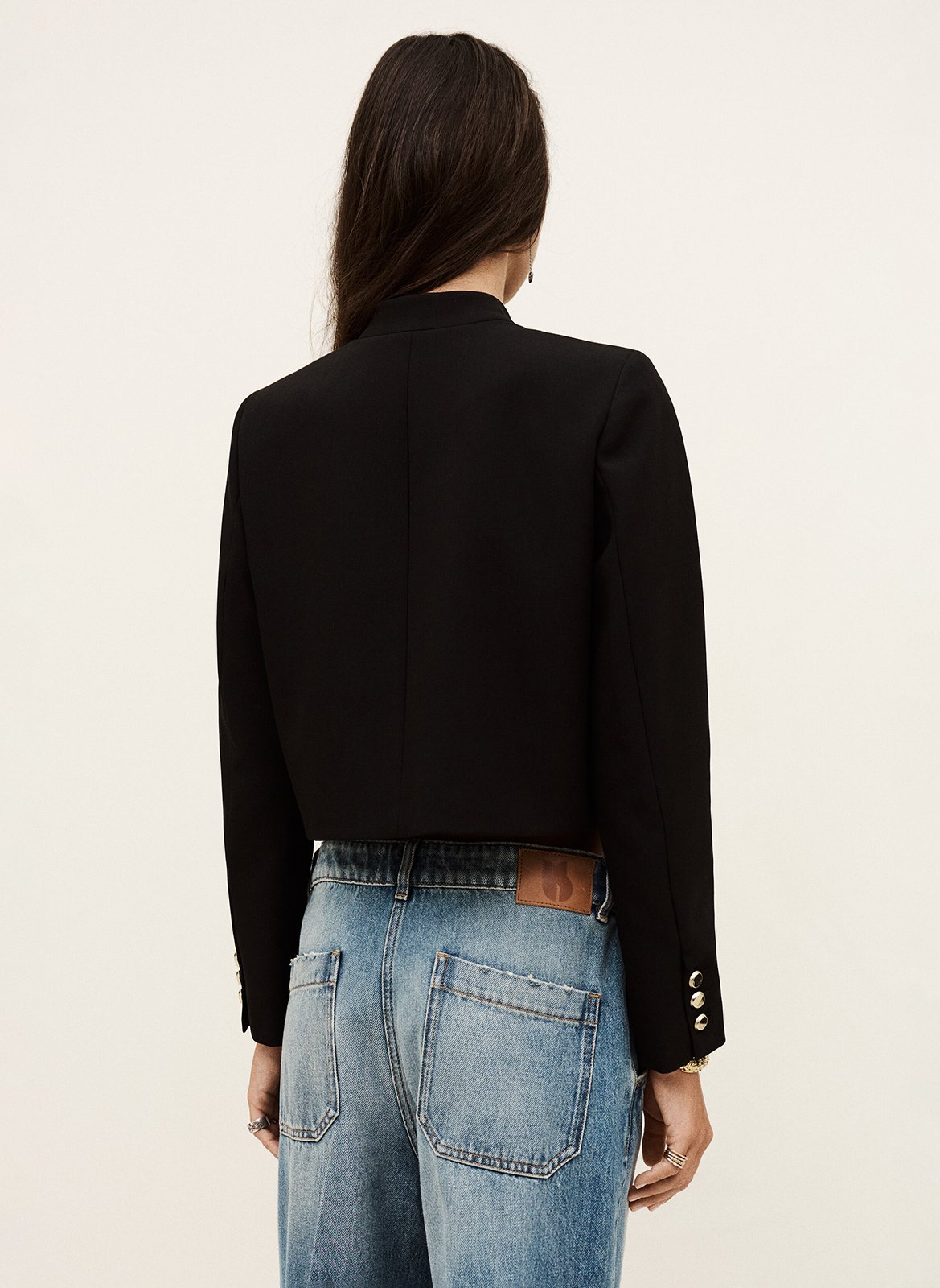 Veste col officier chroma BA&SH Noir