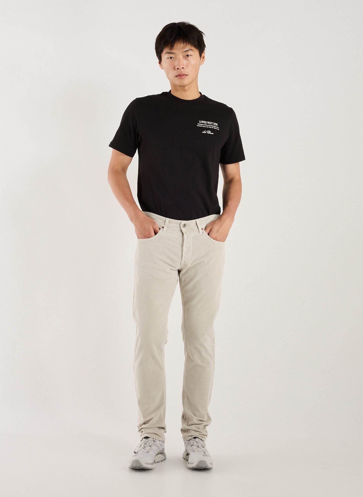 Ribbed trousers Beige