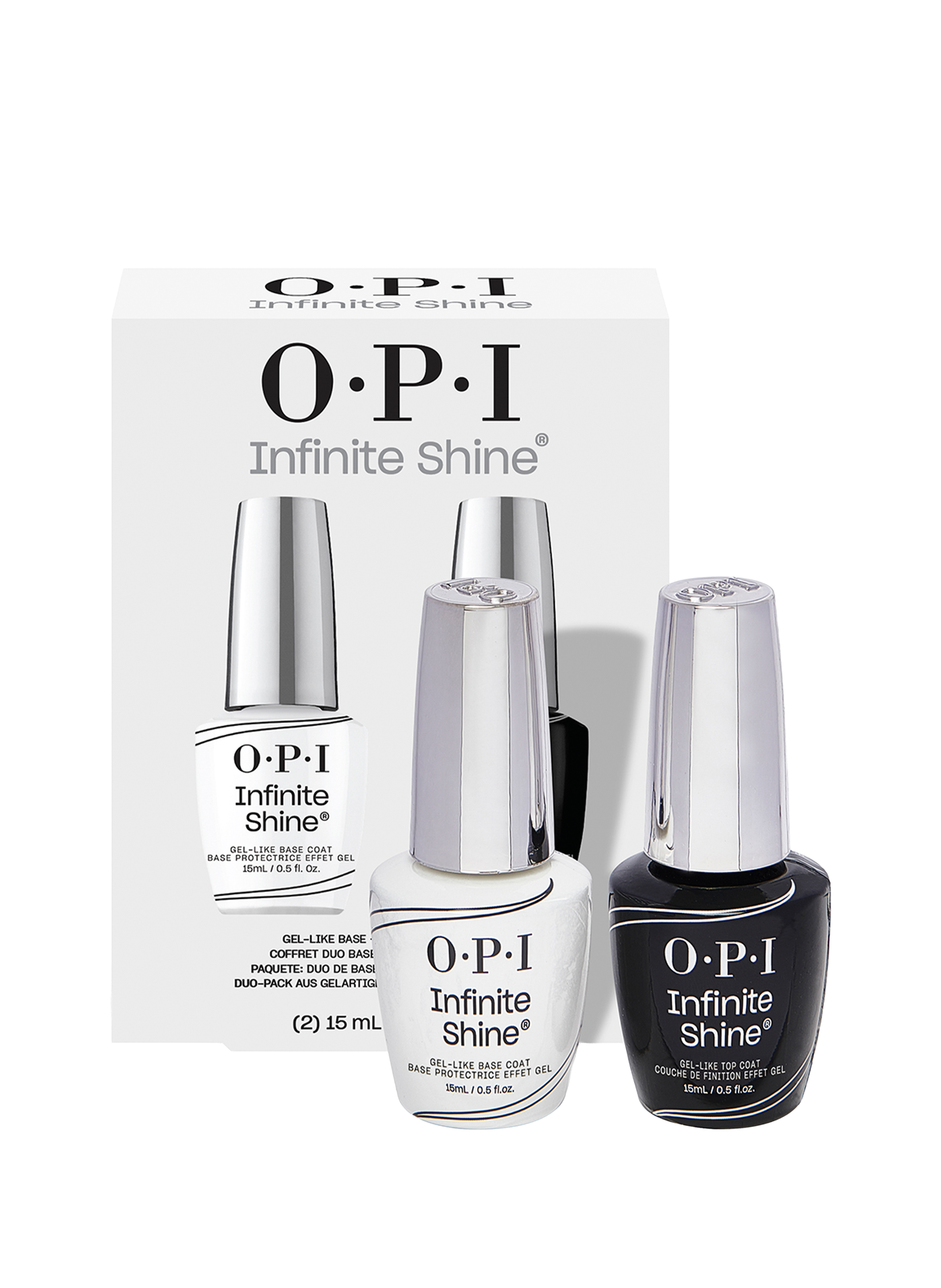 OPI Duo Pack Base & Top Coats Infinite ShineBase et Top Coats longue tenue effet gel No color