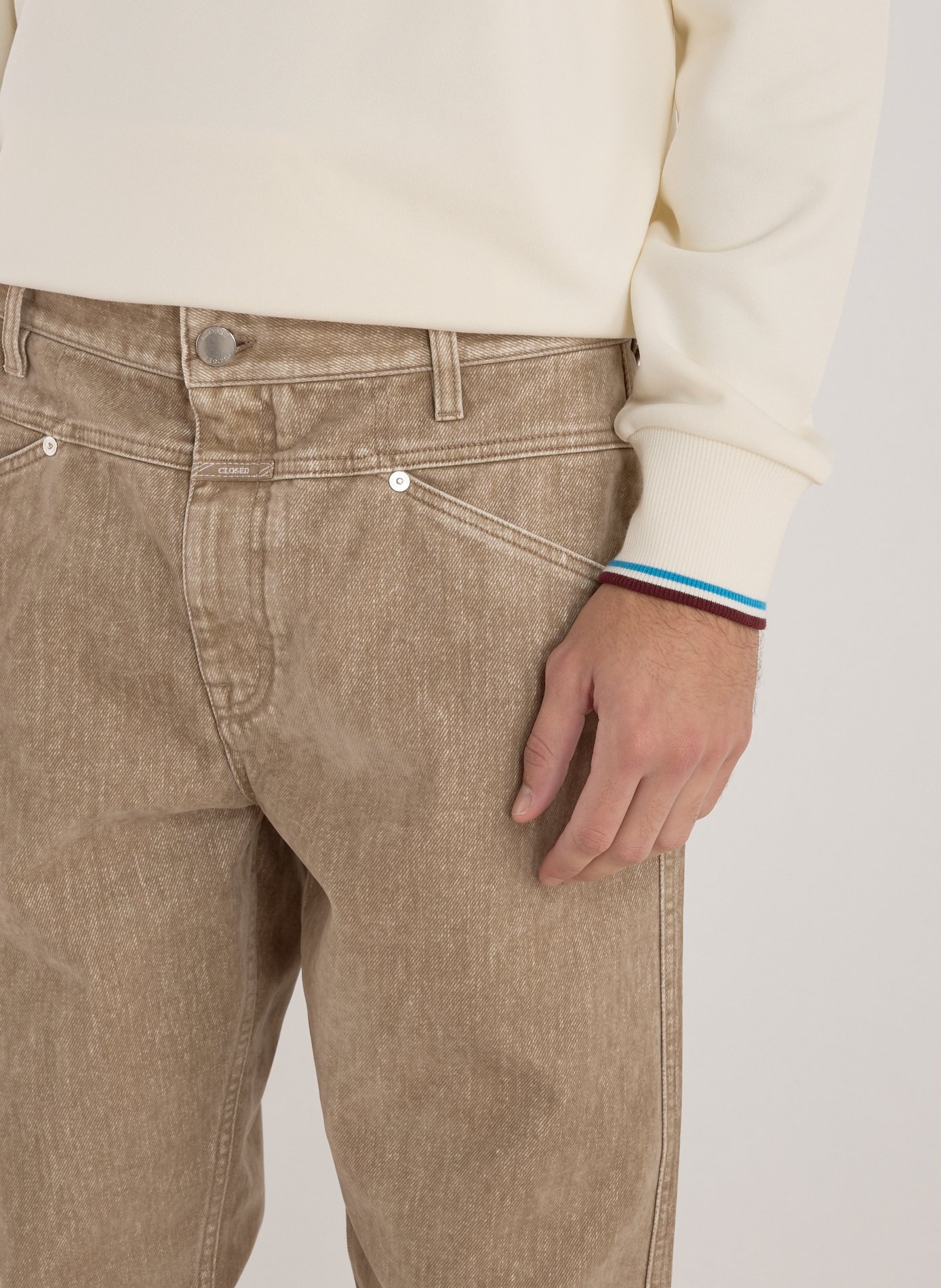 Pantalon en coton CLOSED Beige