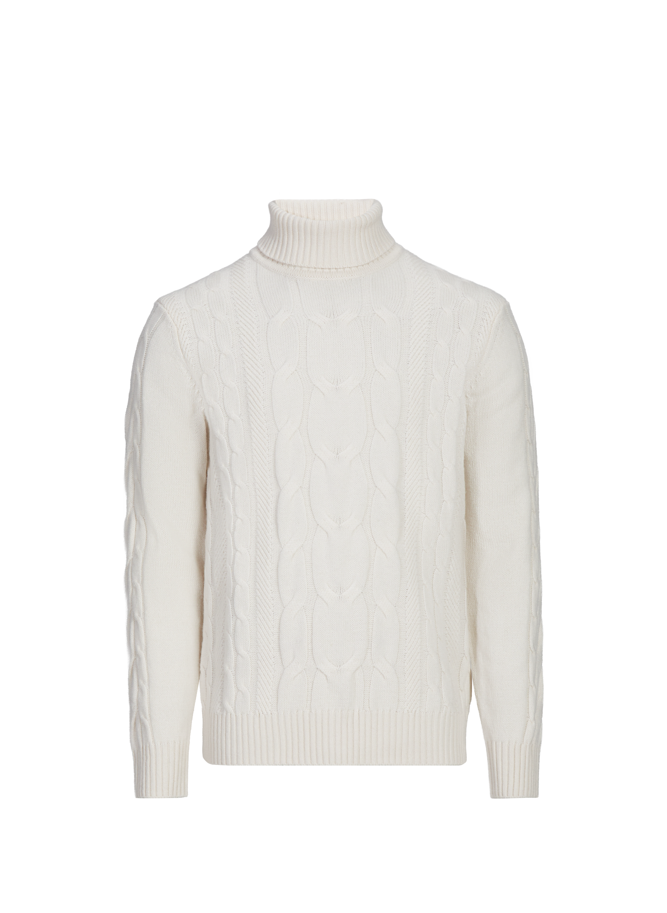 HACKETT Wool and cashmere turtleneck sweater White