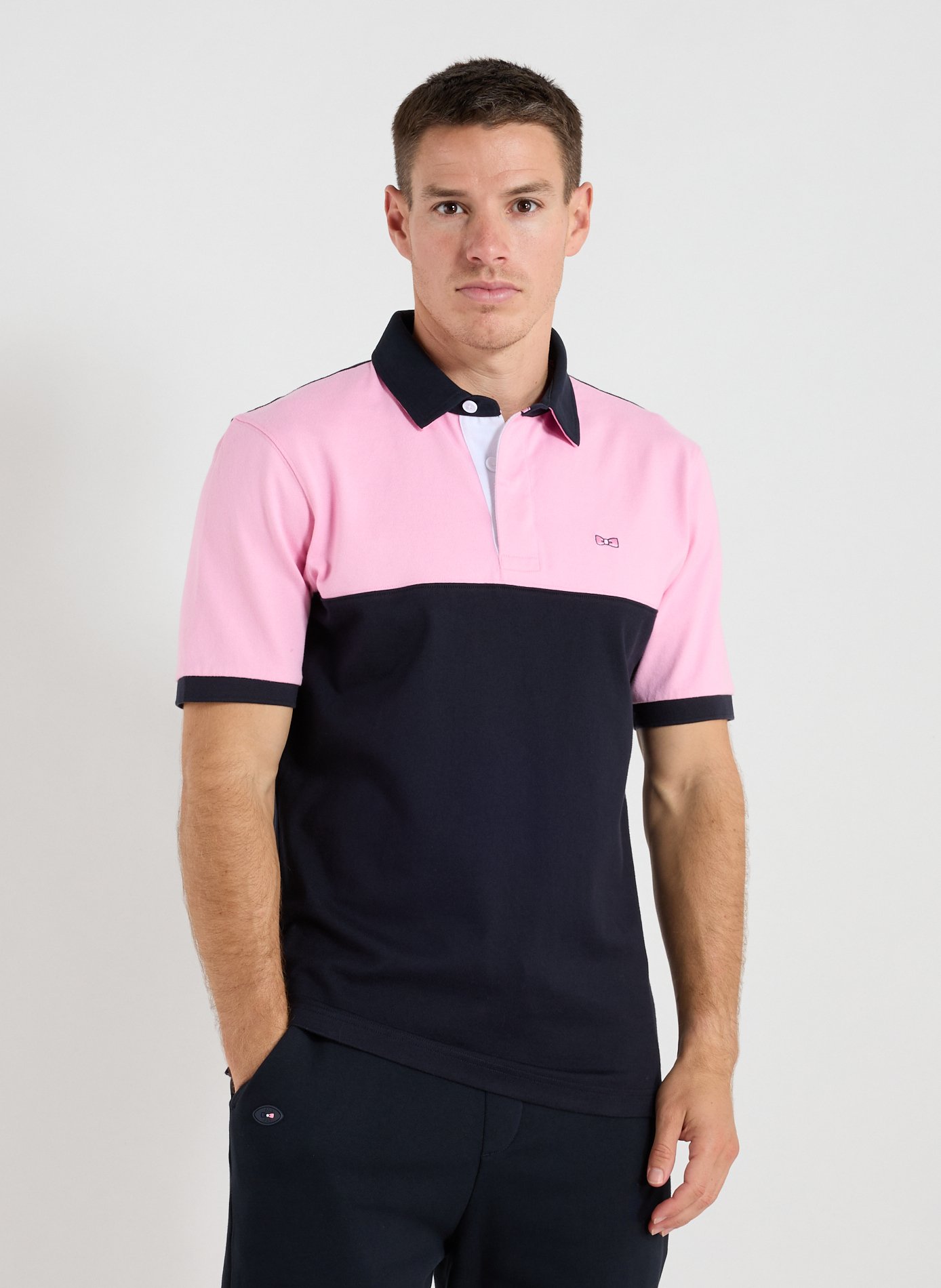 EDEN PARK Polo brodé à manches courtes en coton Bleu