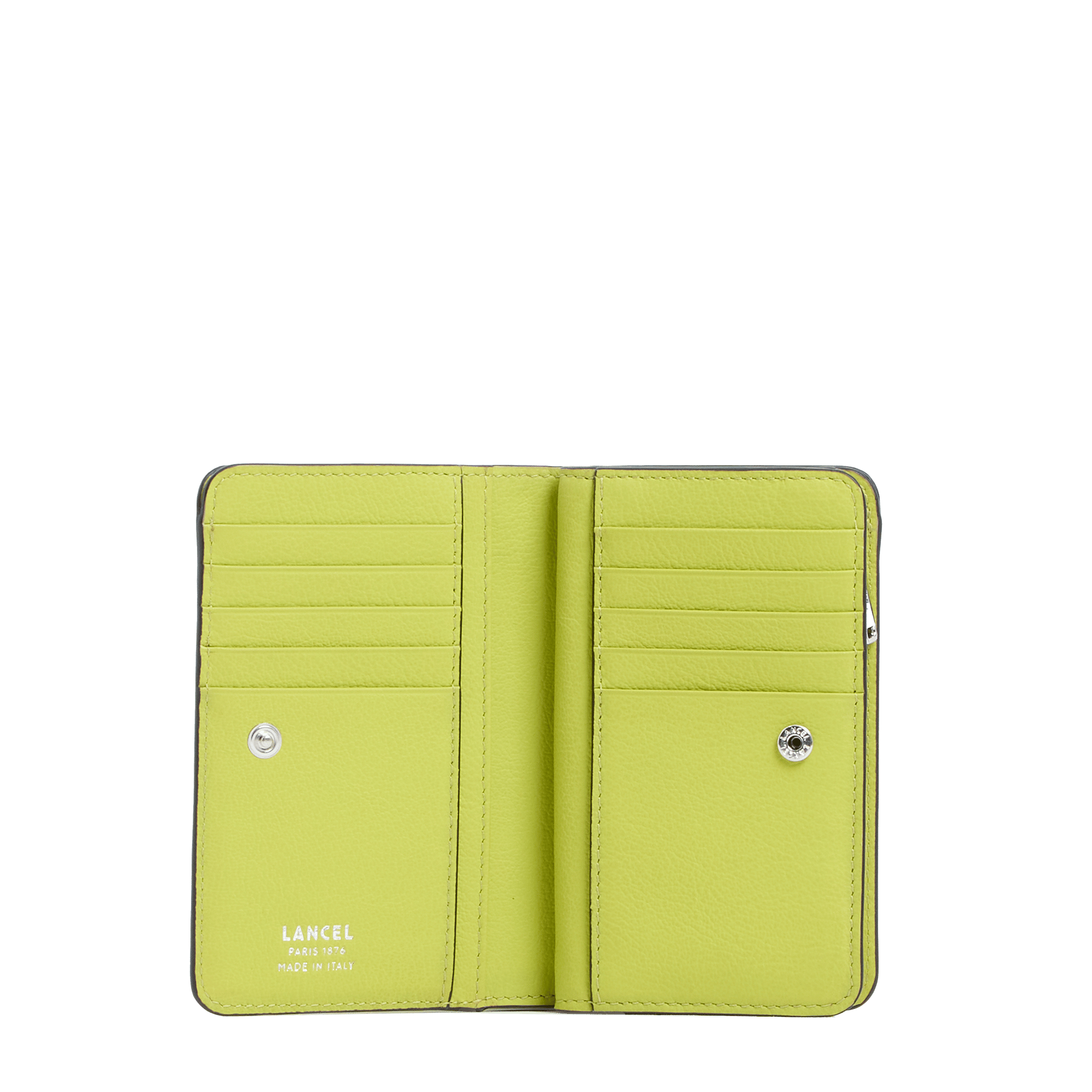 Portefeuille rectangulaire zippé bcbg de lancel en cuir LANCEL Vert