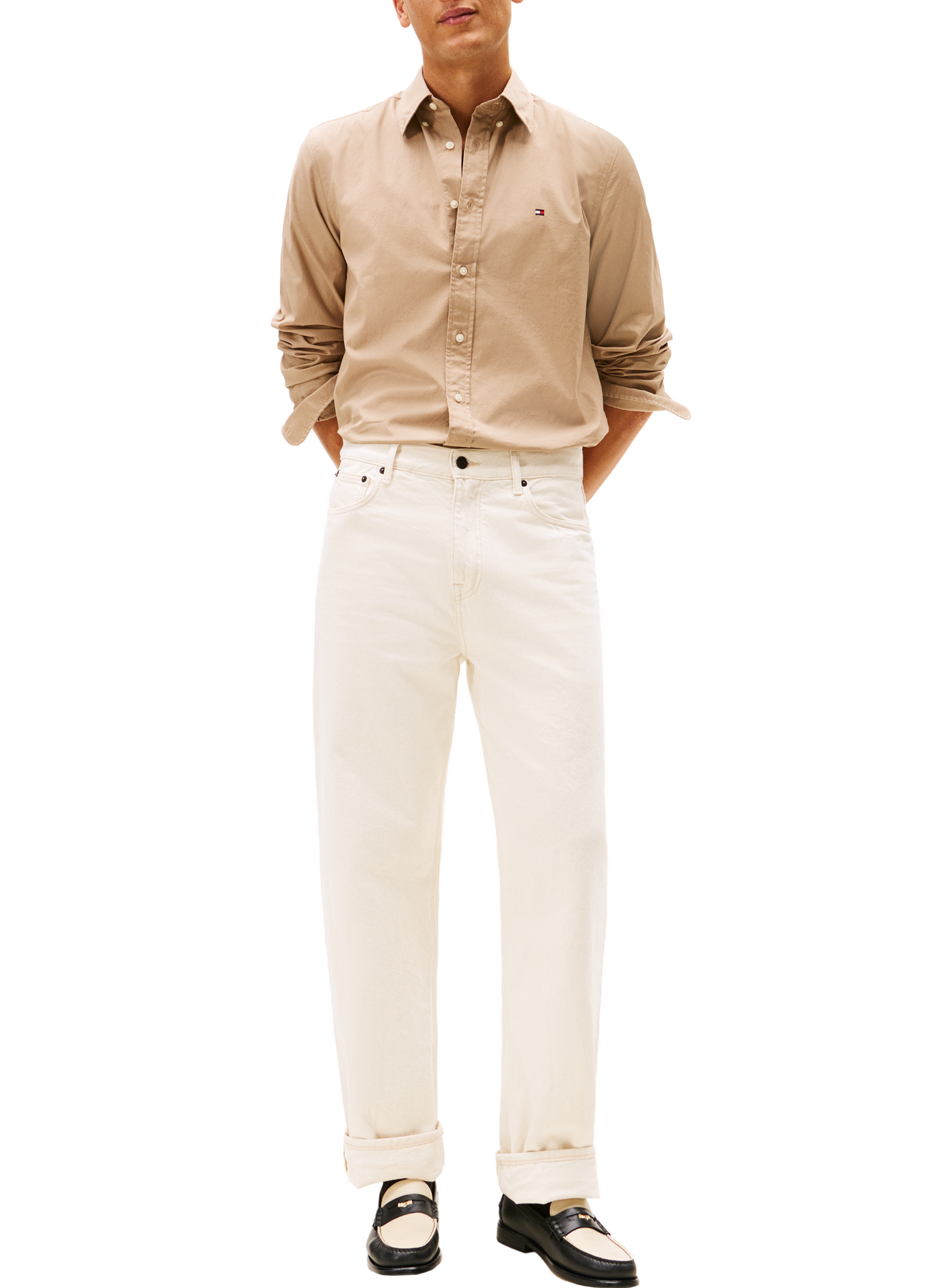 Cotton shirt TOMMY HILFIGER Beige