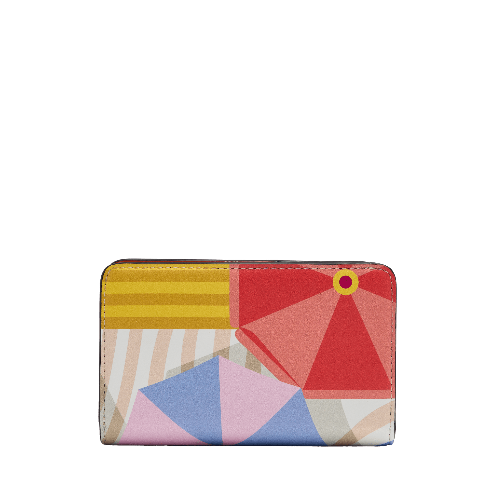Portefeuille rectangulaire zippé capsule lancel beach en cuir LANCEL Rose