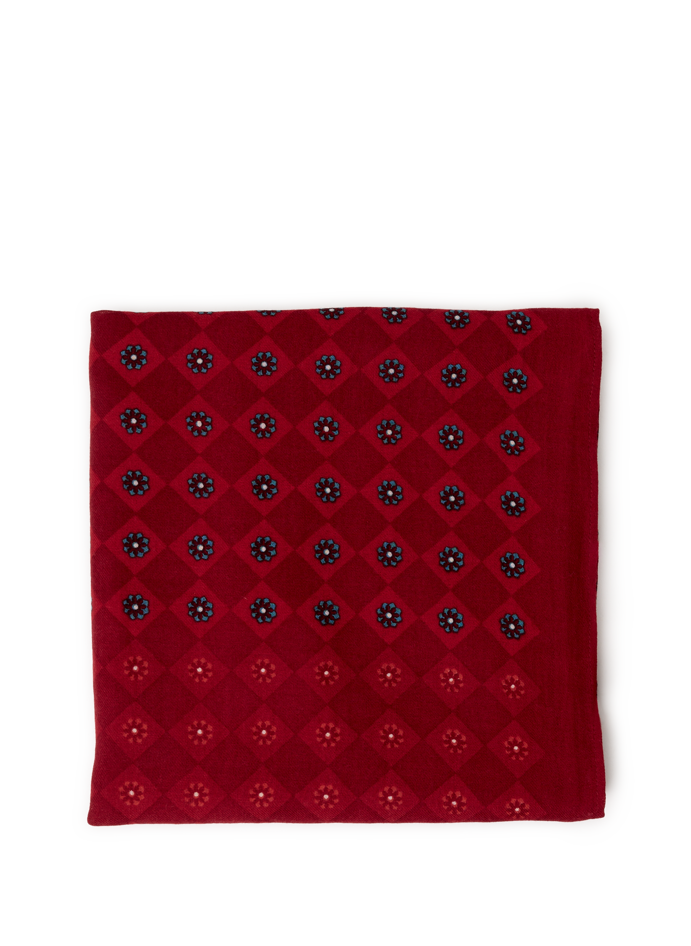 PETRUSSE Foulard en laine et soie Rouge