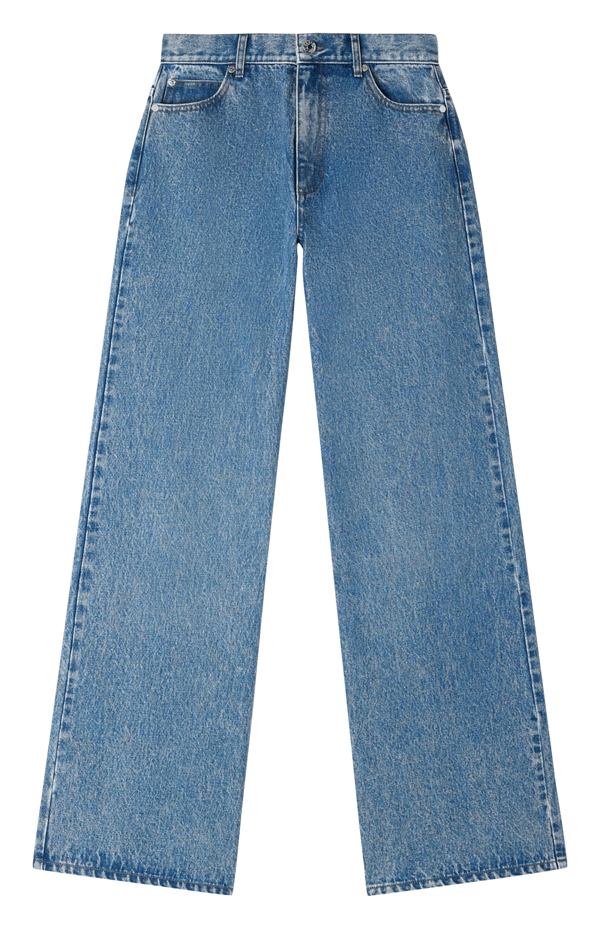 Jean large en coton SANDRO Bleu