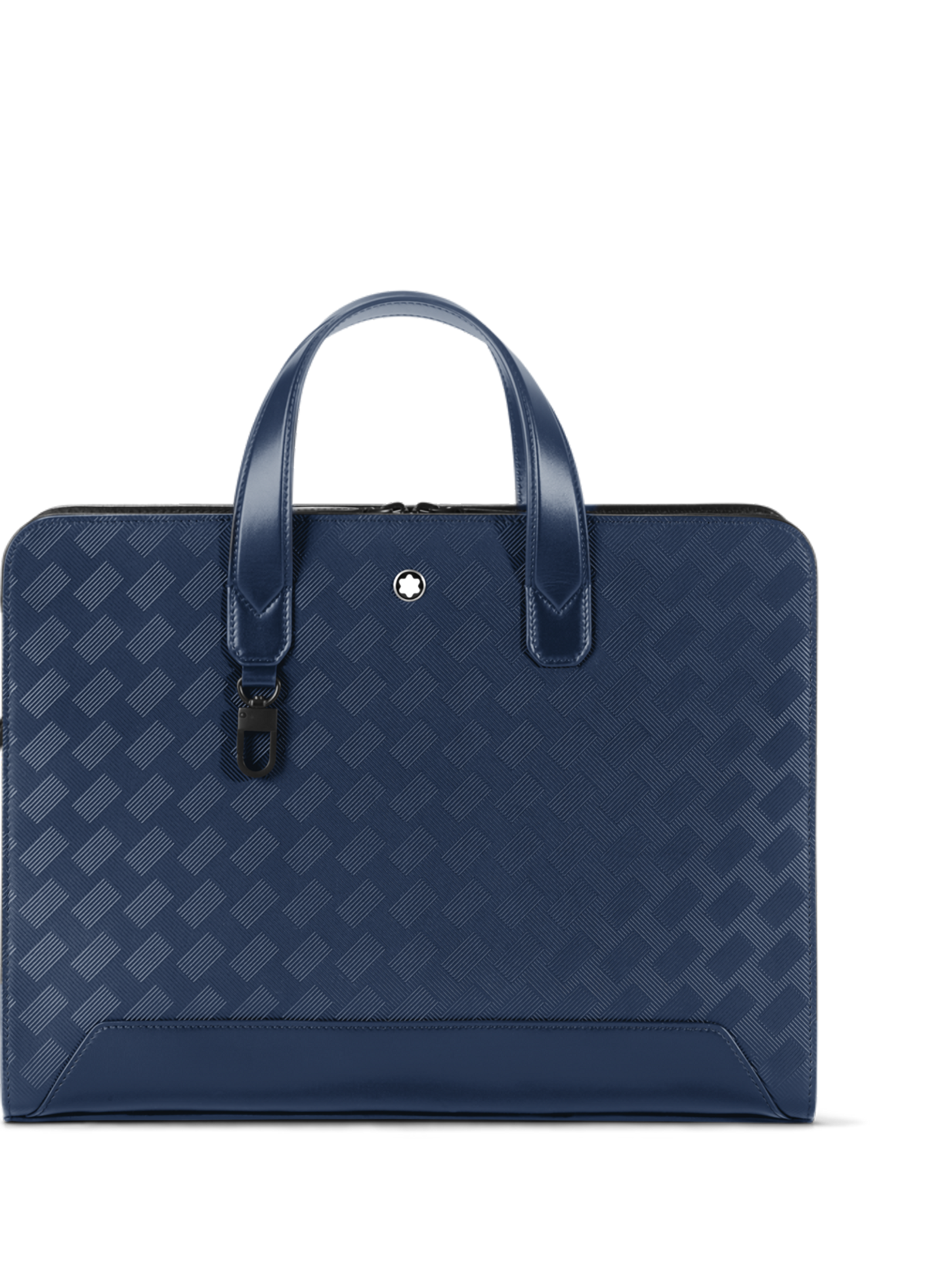 Porte documents porté main en cuir  MONTBLANC Bleu