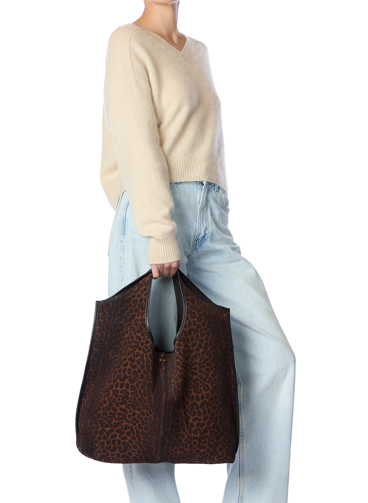 Sac cabas Paco en croûte de cuir  JÉRÔME DREYFUSS Multicolore