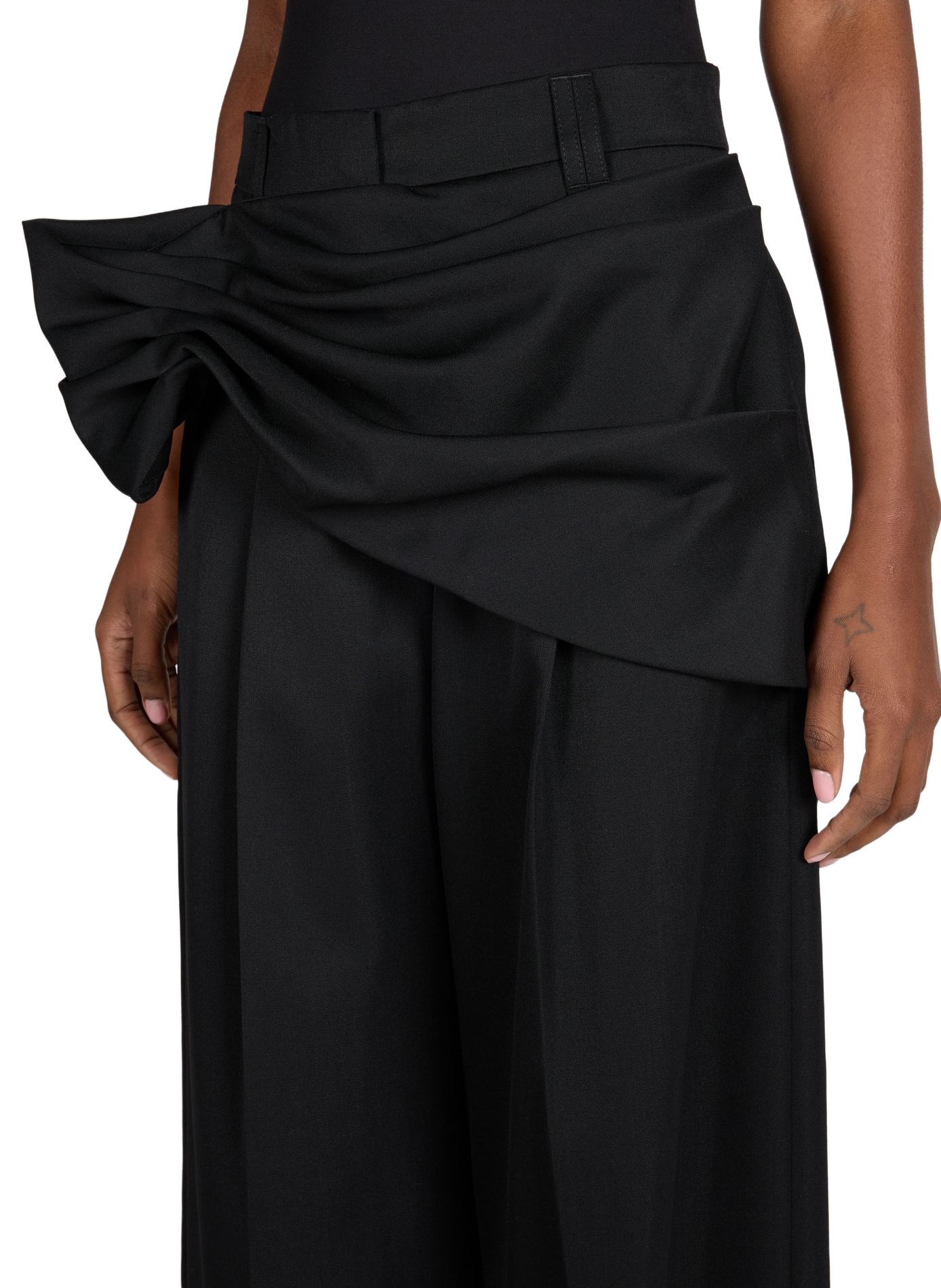 Wide-leg pants with panel SIMONE ROCHA Black