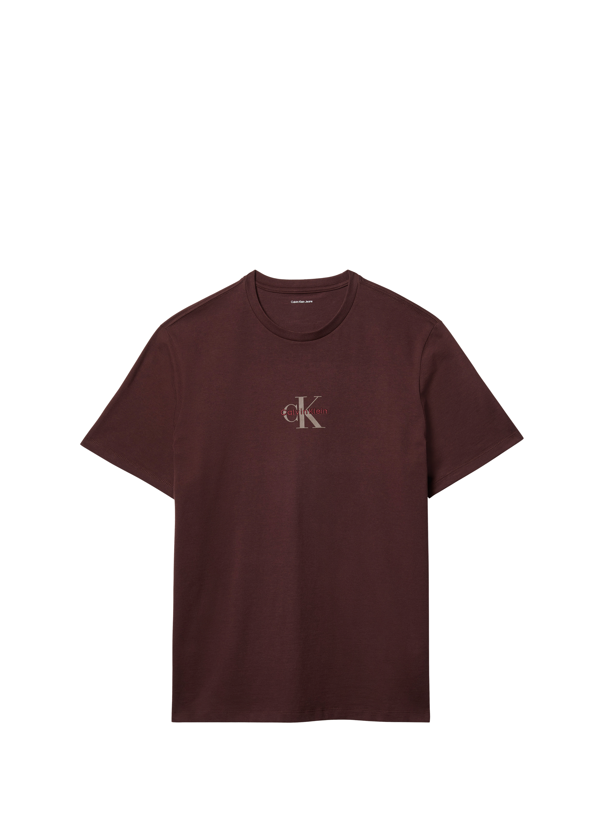 T-shirt imprimé en coton CALVIN KLEIN Marron