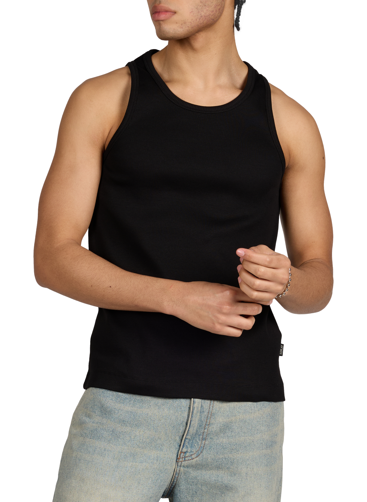 Débardeur en coton mélangé REPLAY Noir
