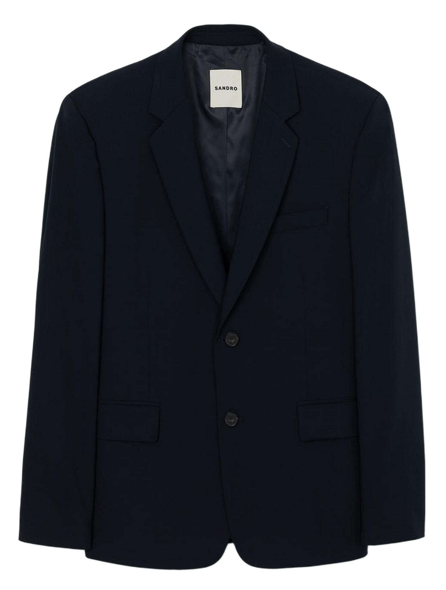 Veste tailleur en laine SANDRO Bleu