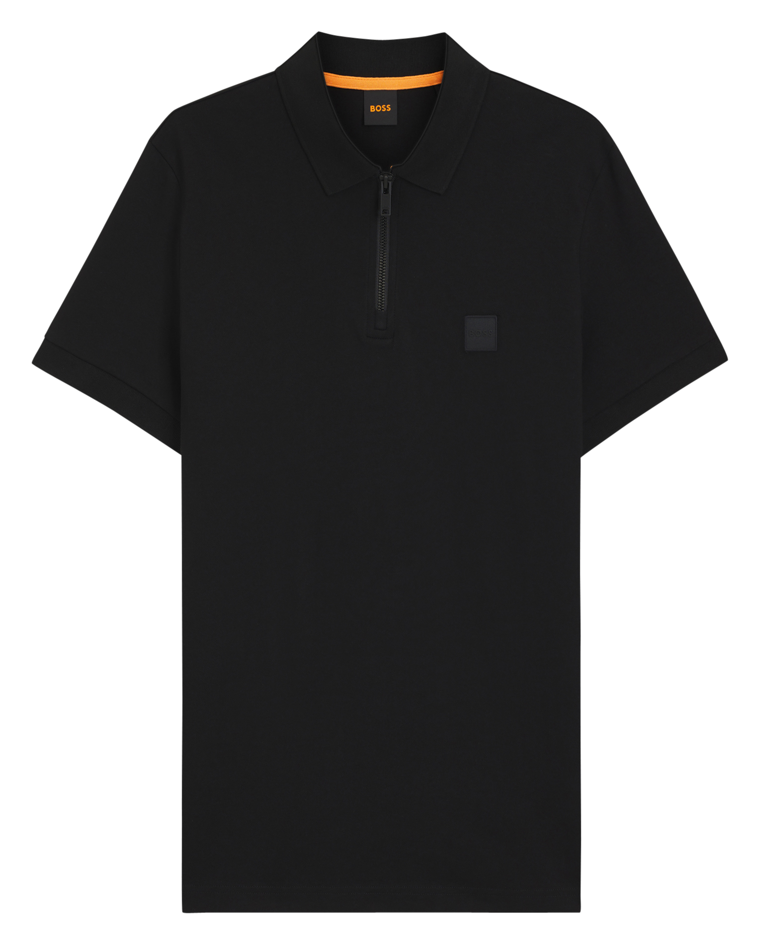 Polo slim-fit en coton mélangé BOSS Noir