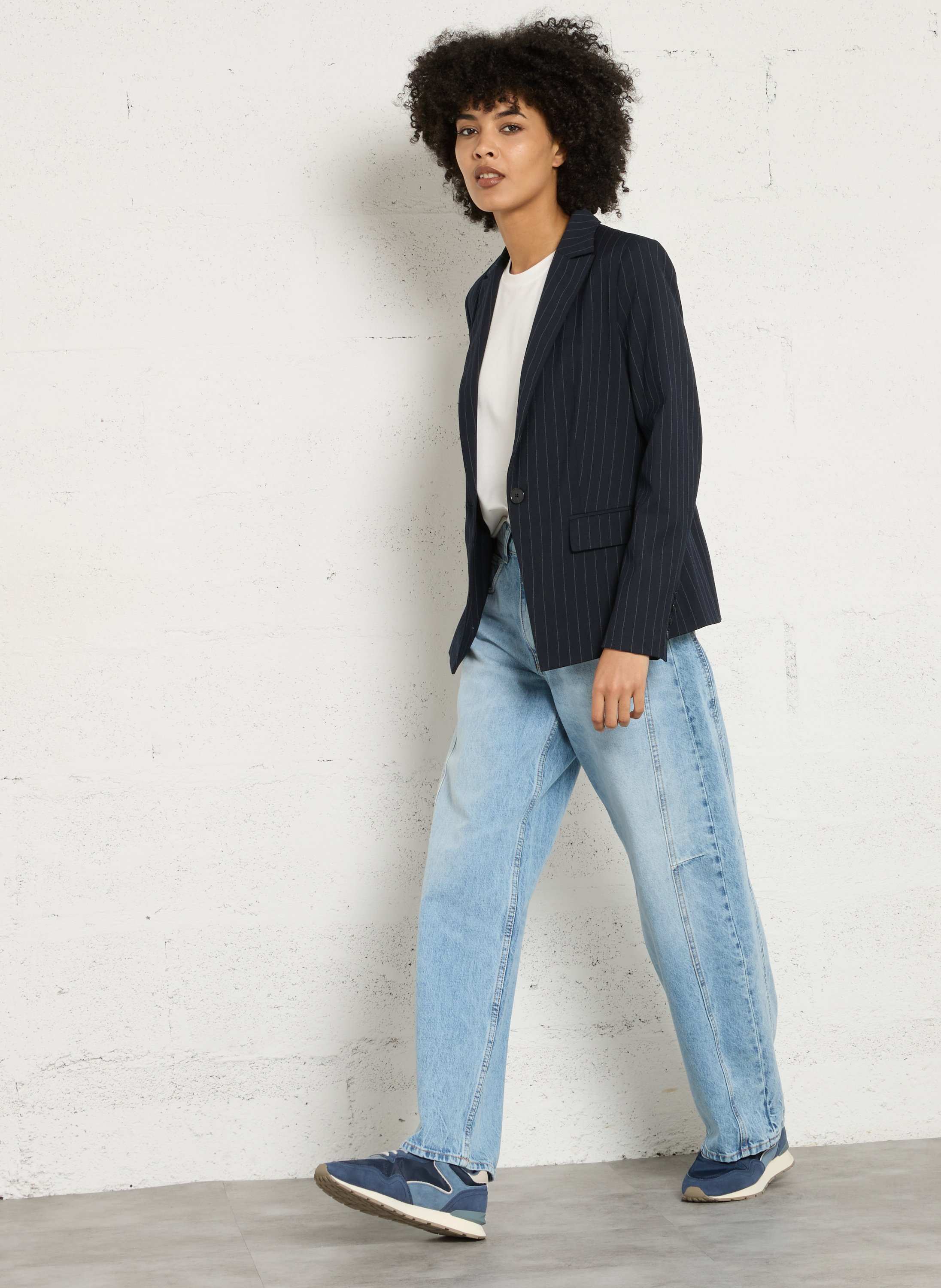 Veste de tailleur à rayures simone MAISON 123 Bleu