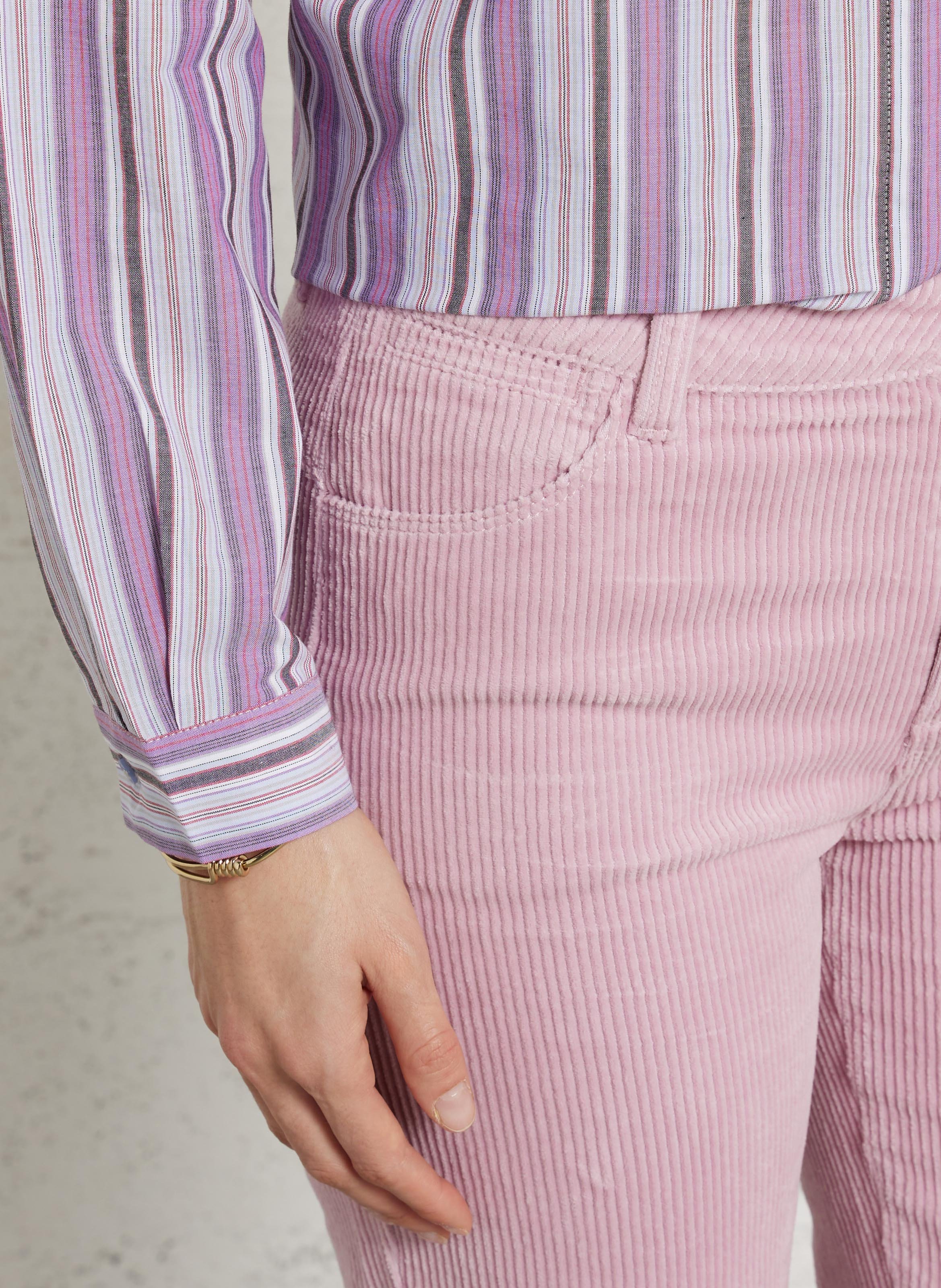 Pantalon flare en velours côtelé fidji MAISON 123 Rose