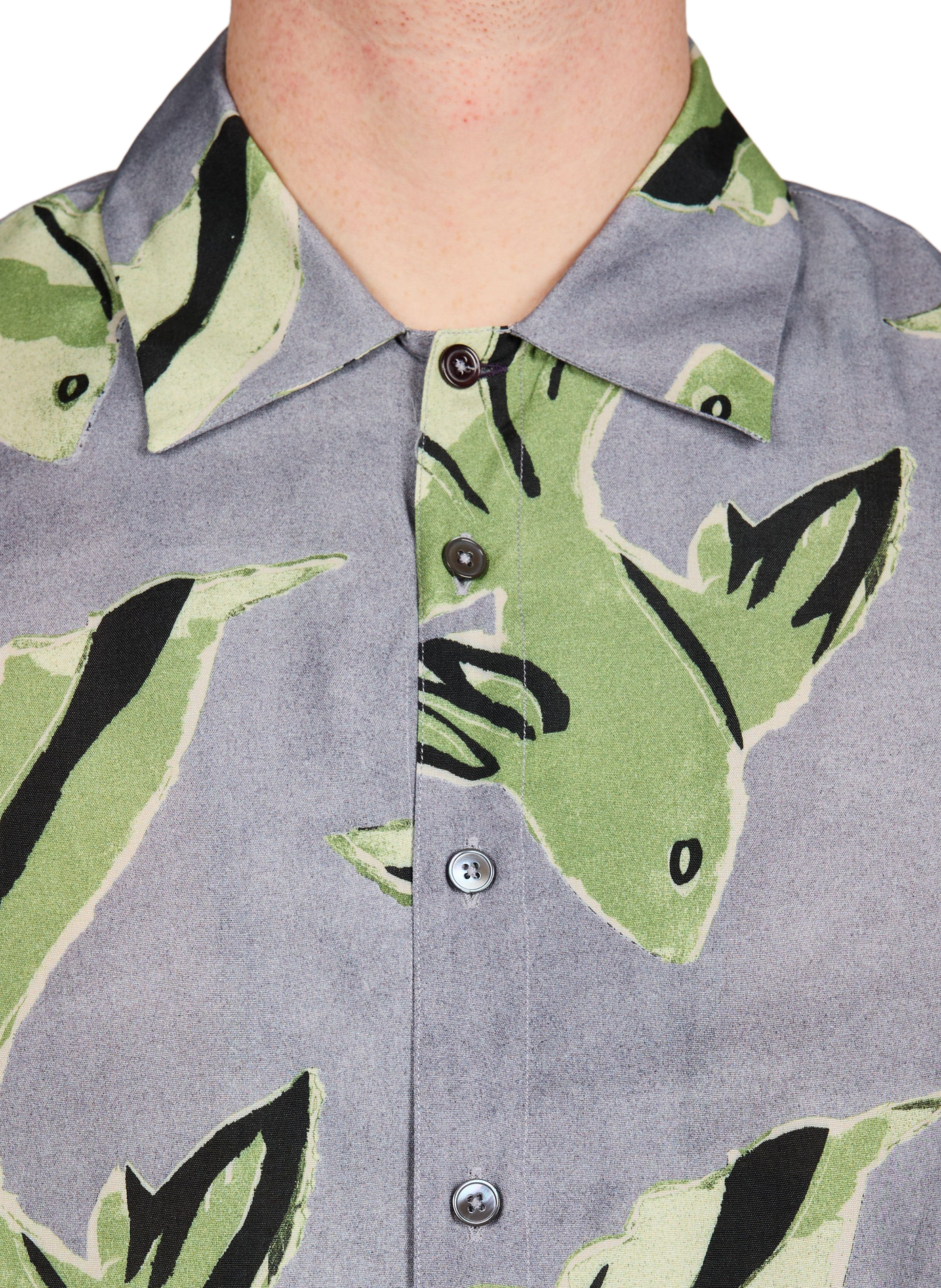 Flowy fish print shirt PAUL SMITH Purple