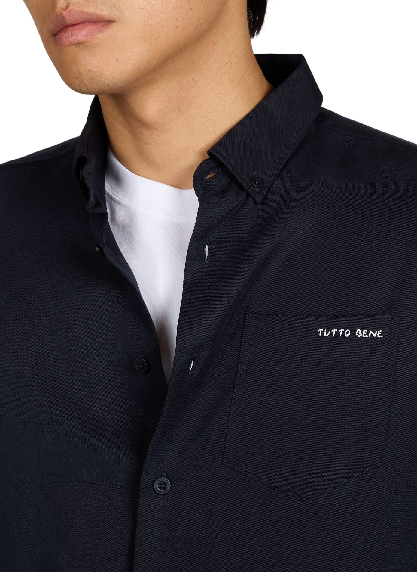 Tombelle Tutto Bene American Collar Shirt MAISON LABICHE Blue