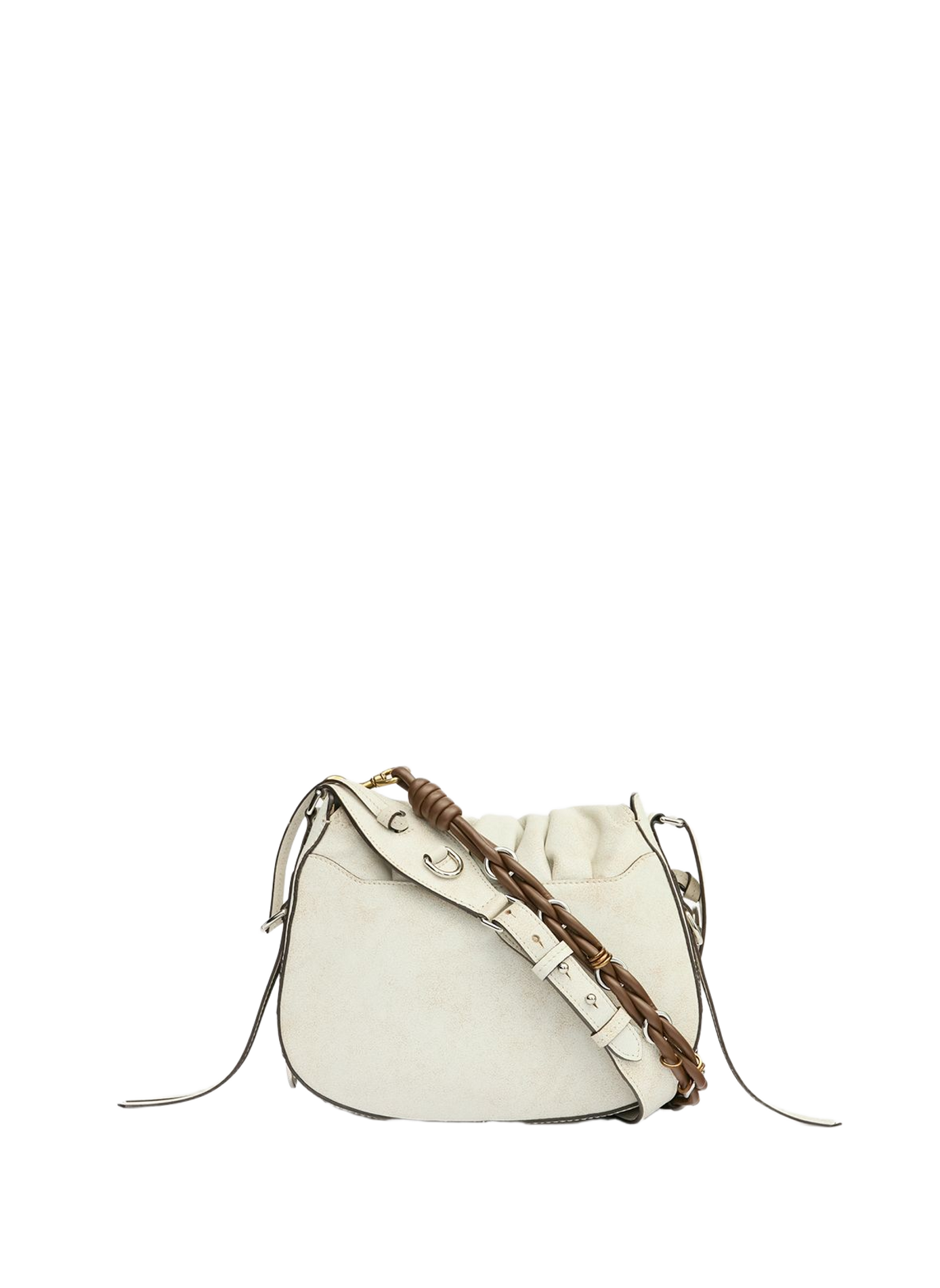 BOLTON shoulder bag in washed leather ISABEL MARANT Beige