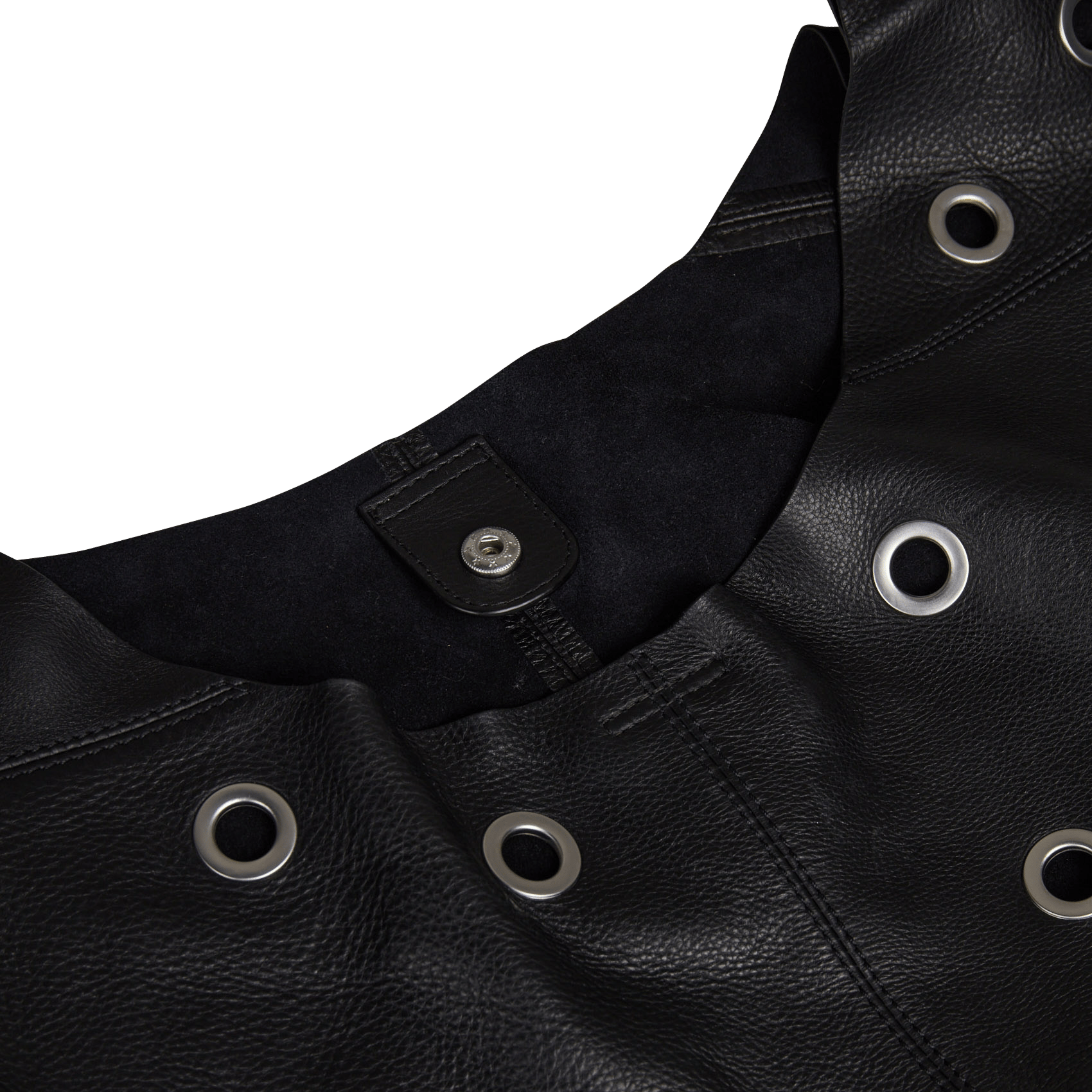 Sac hobo à œillets en cuir souple hobo l IKKS Noir