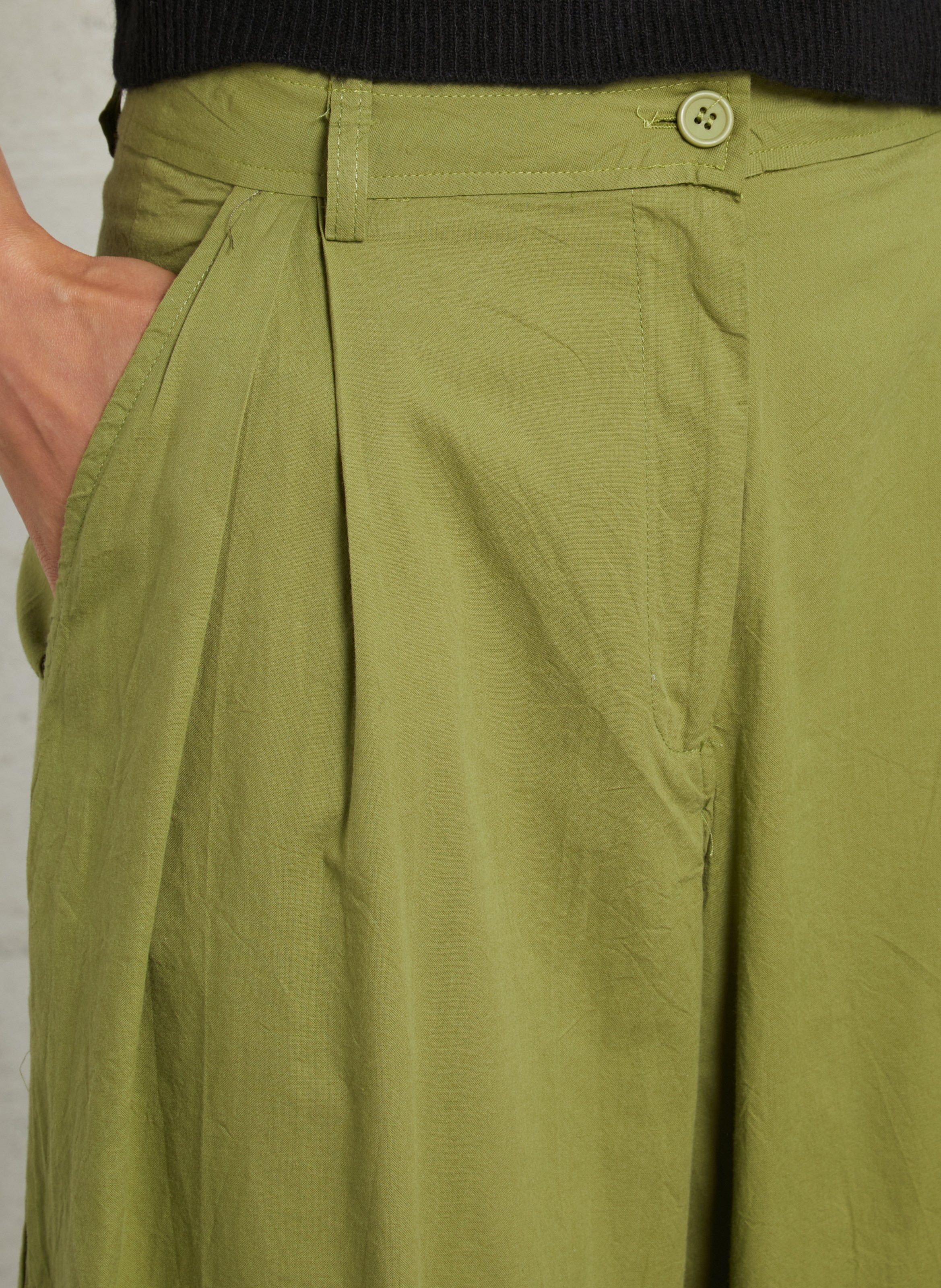 Pantalon large en coton hopratown AMERICAN VINTAGE Marron