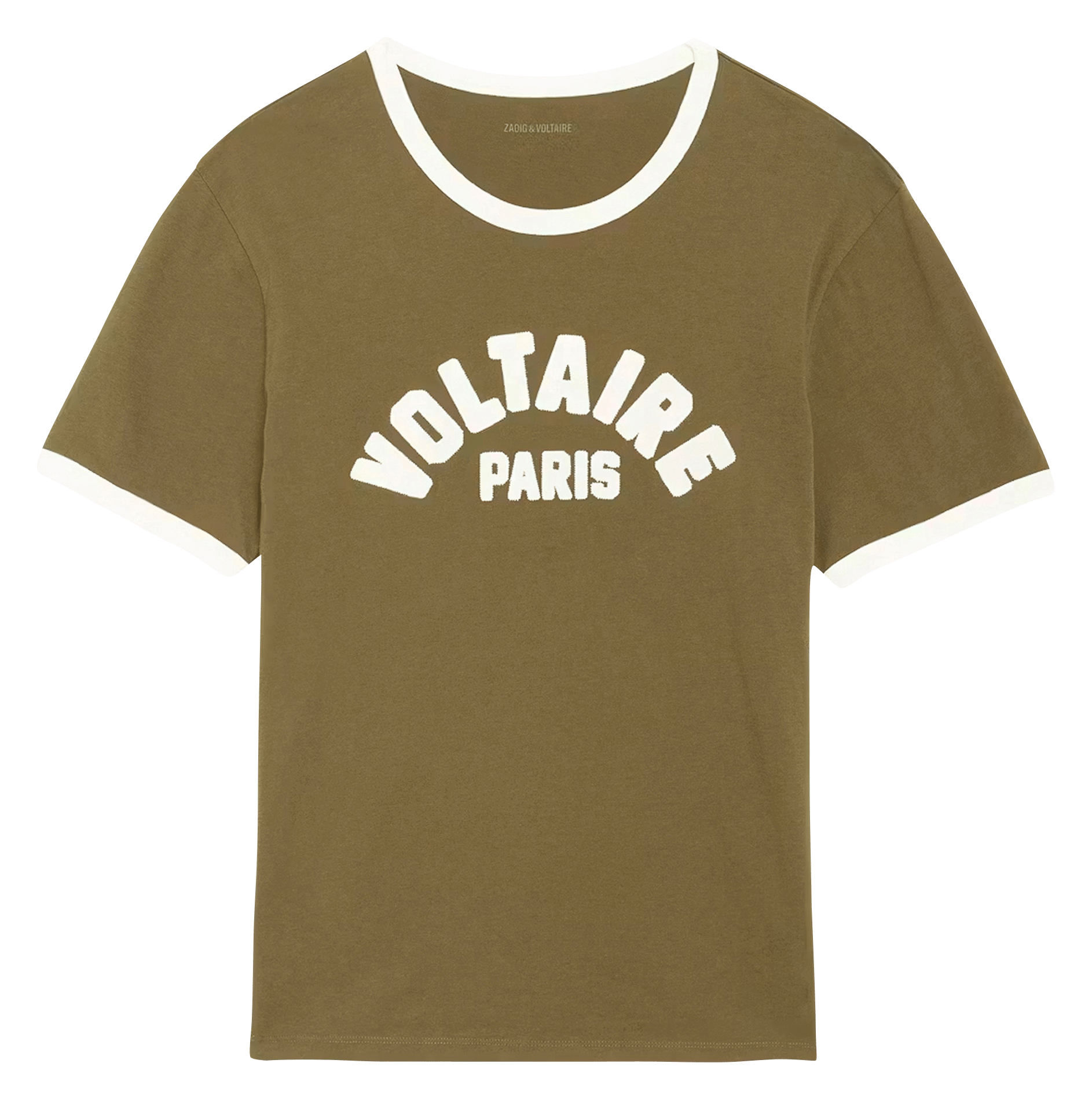 Tee-shirt droit à détail brodé woody ZADIG&VOLTAIRE Vert