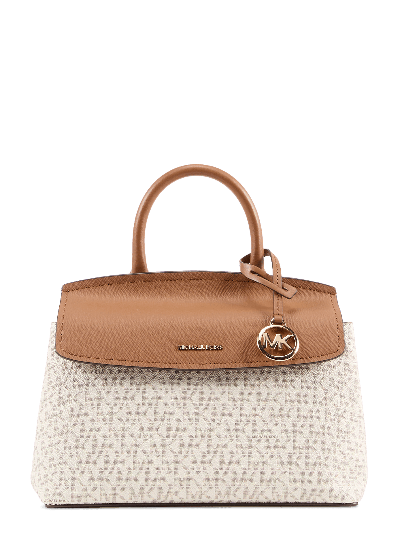 Textured Landry logo print handbag MICHAEL KORS Beige