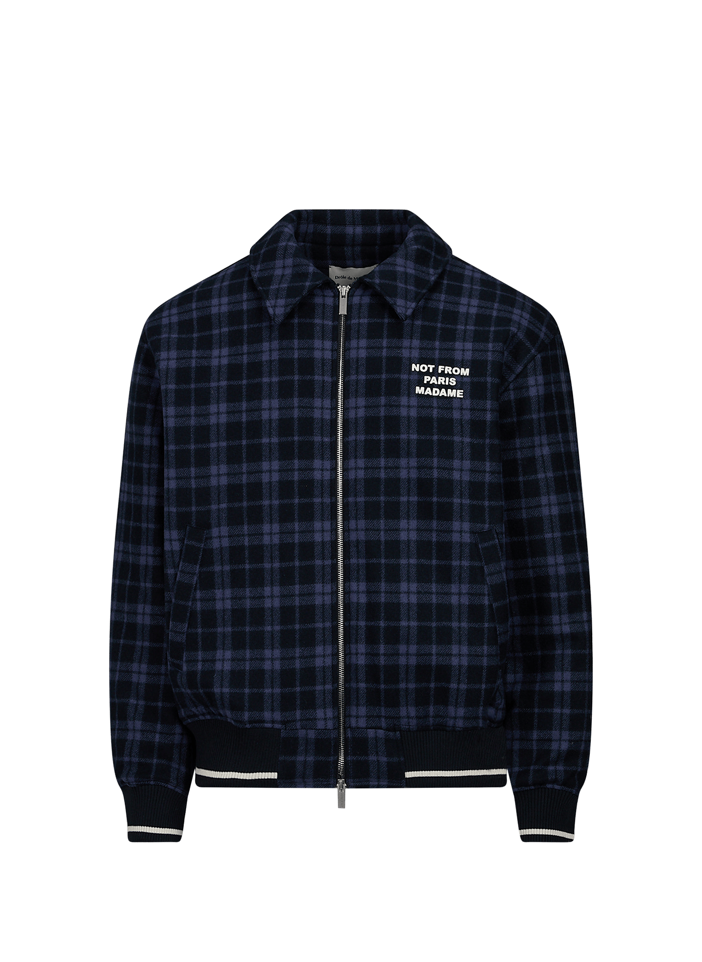 Blouson à carreaux à logo  DROLE DE MONSIEUR Bleu