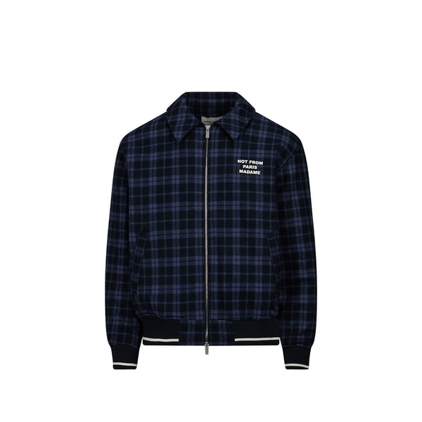 Blouson à carreaux à logo Blouson à carreaux à logo