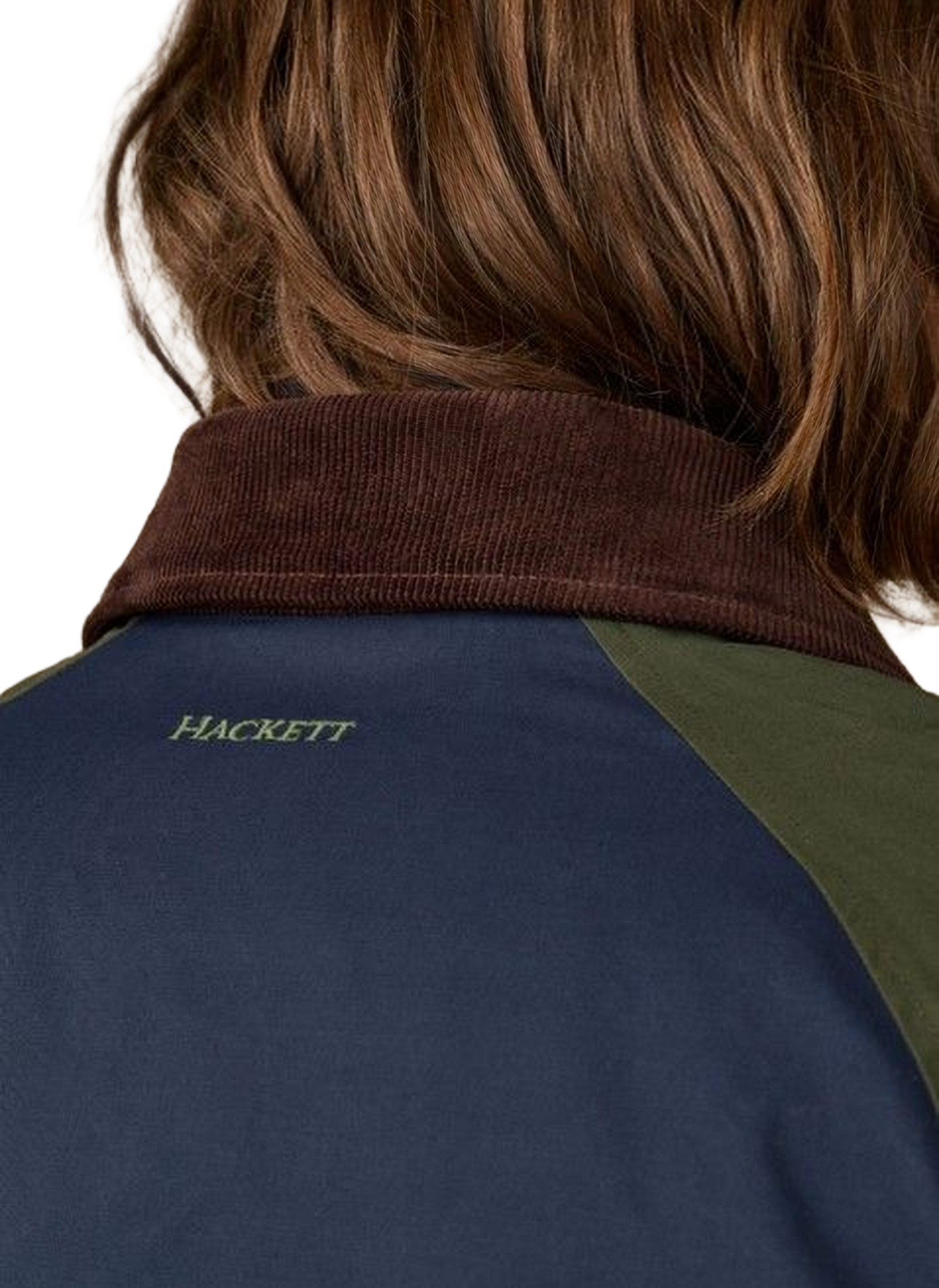 Straight-cut jacket with a ribbed collar in a cotton blend HACKETT Blue