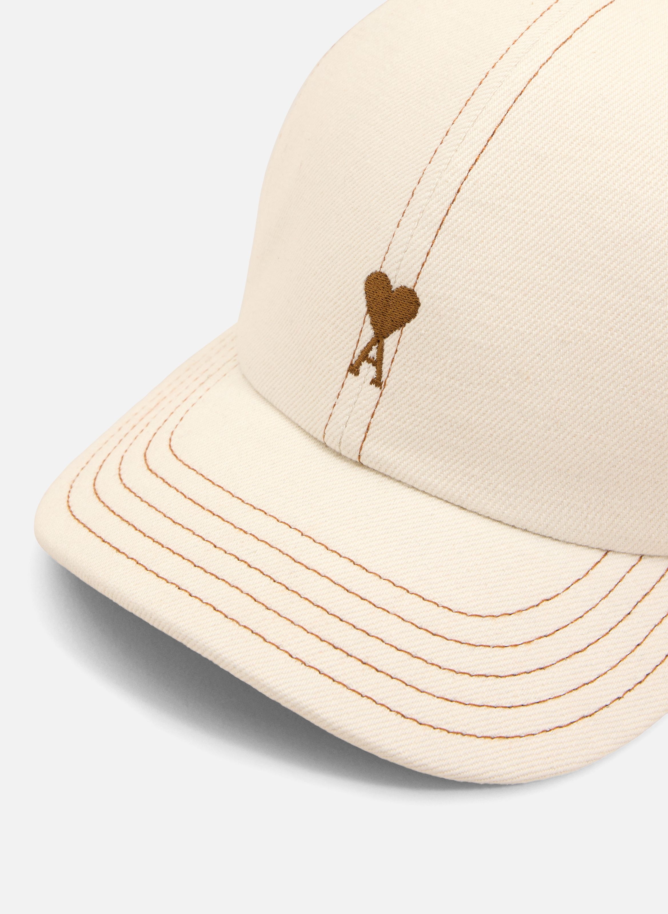 Casquette ami de coeur unisexe en coton AMI PARIS Blanc