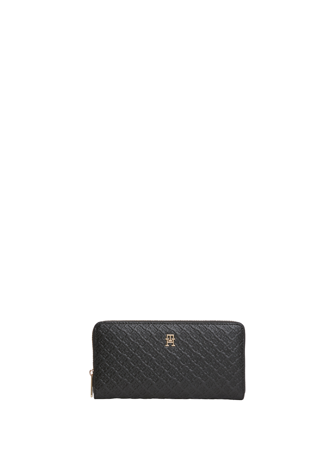 Plain zip-around wallet TOMMY HILFIGER Black
