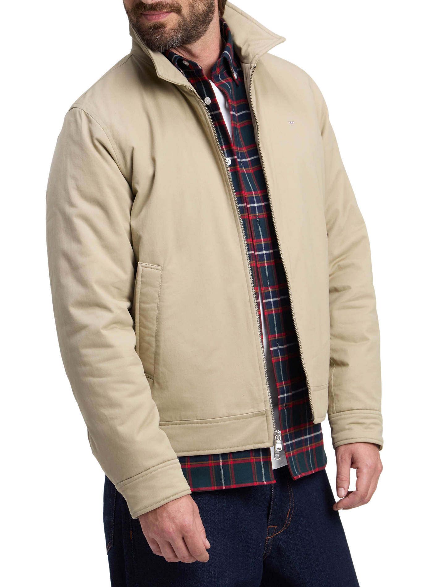 Veste droite en coton mélangé EDEN PARK Beige