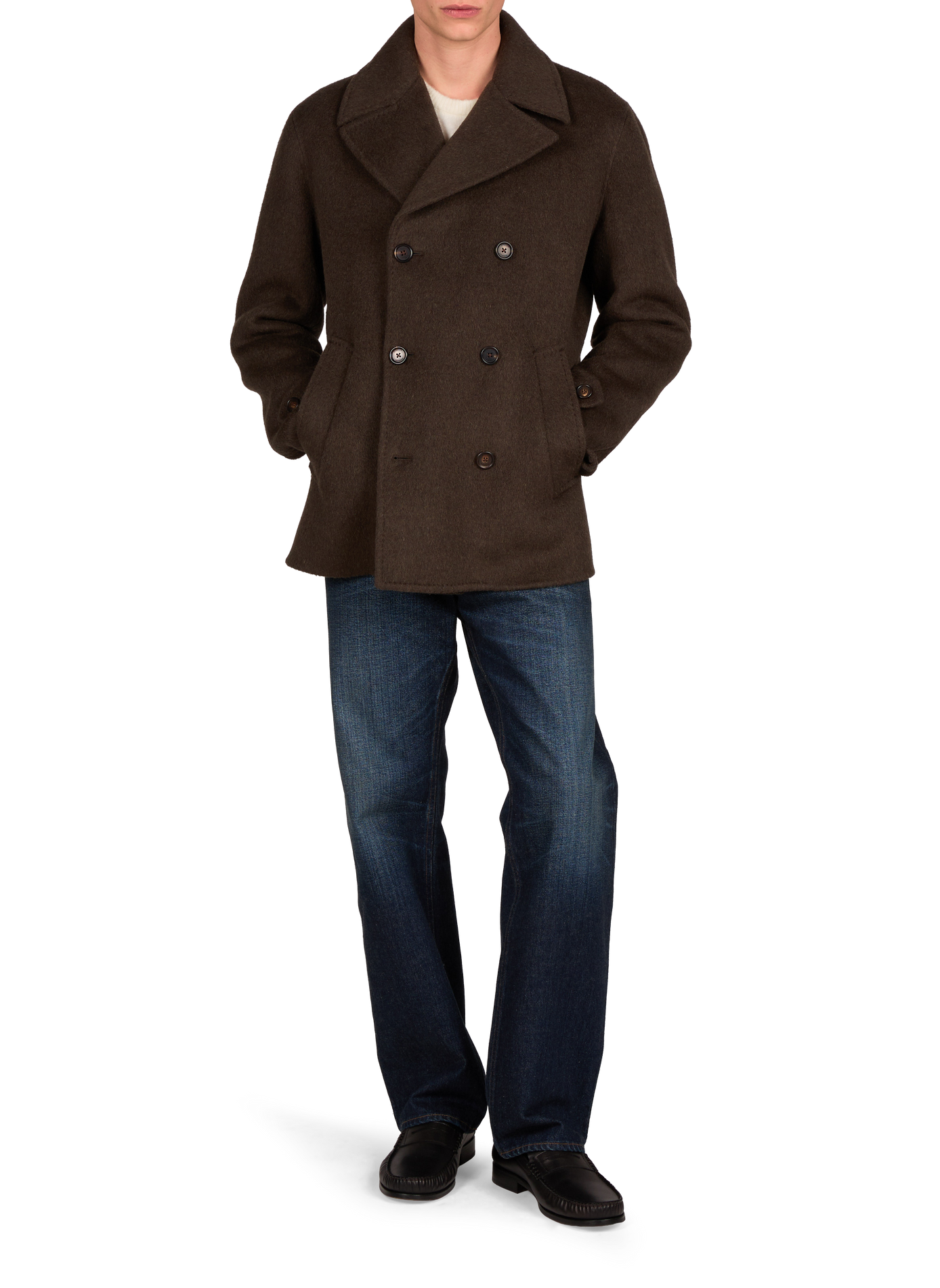 Wool coat with tailored collar WINDSOR Green