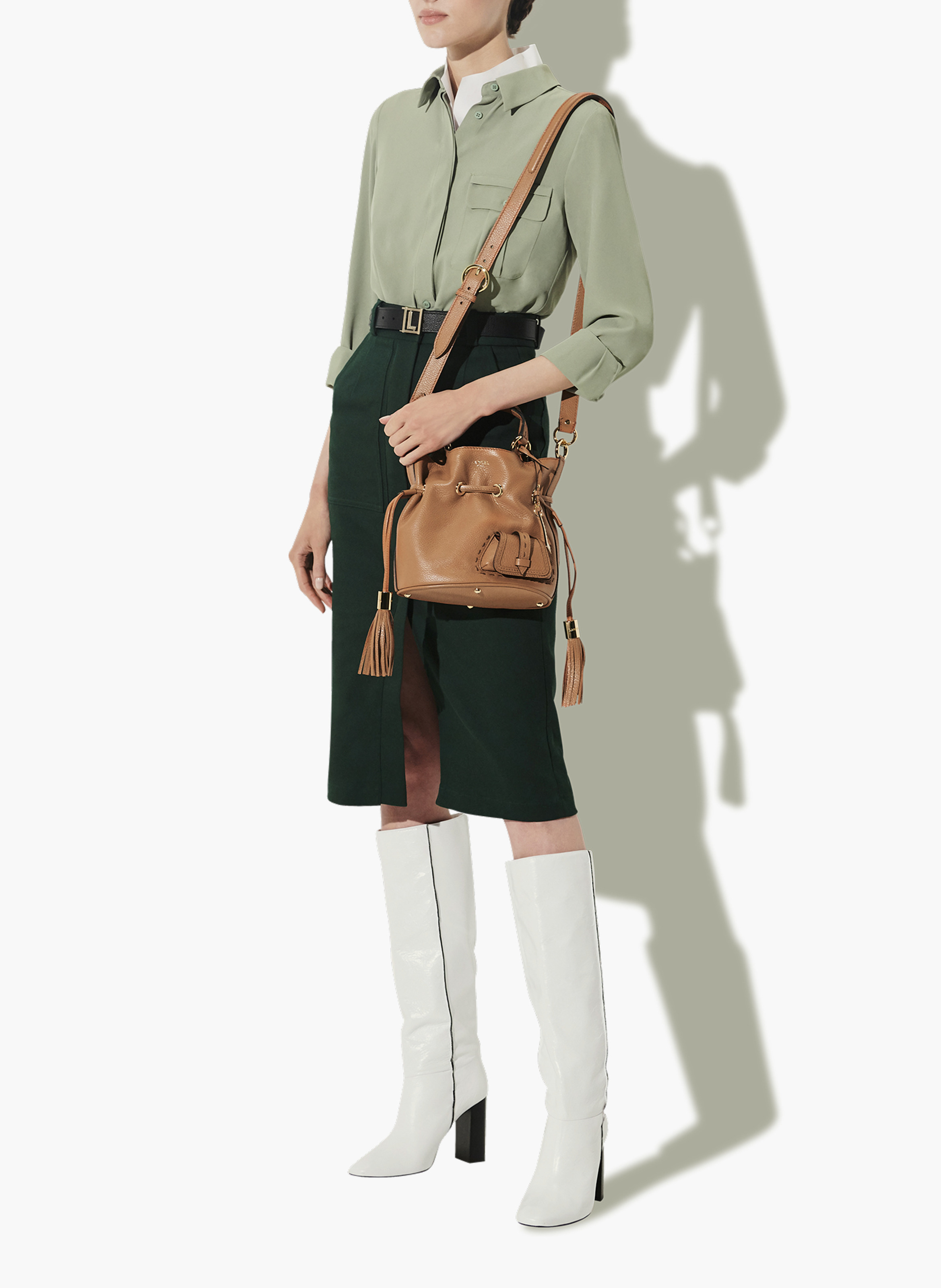 Sac seau s premier flirt de lancel en cuir LANCEL Marron
