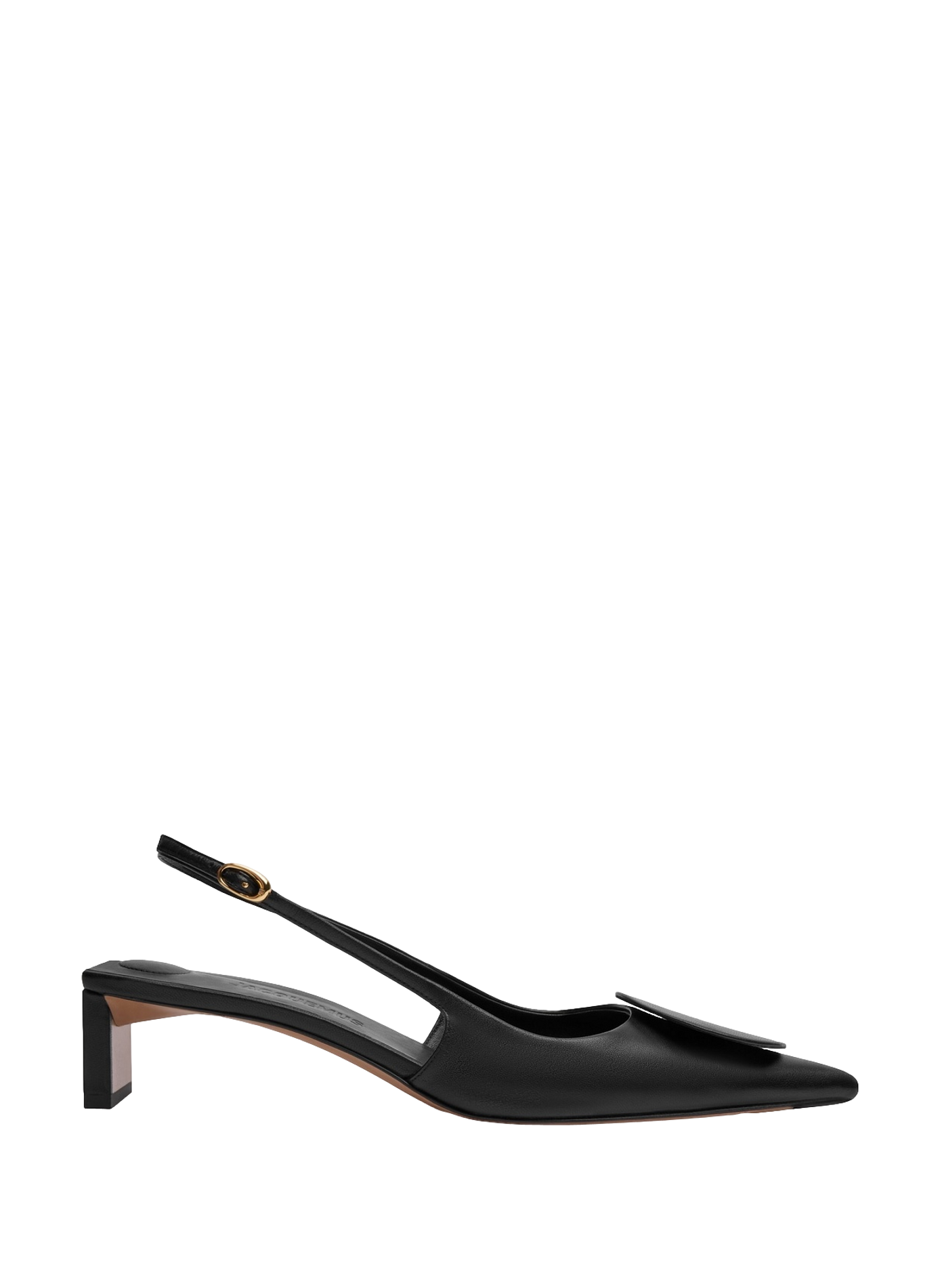 Les slingbacks Duelo de tacón bajo en piel de cordero JACQUEMUS Negro