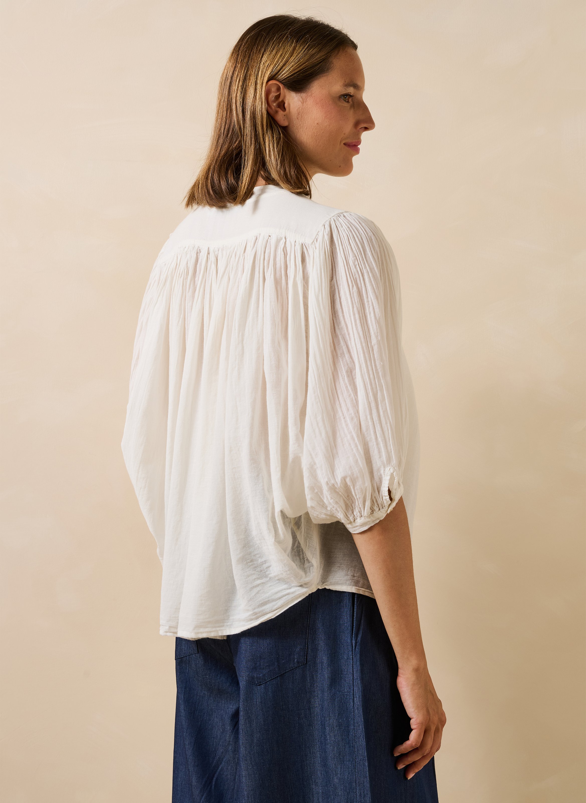 Oversized katoenen overhemd LA FEE MARABOUTEE Wit
