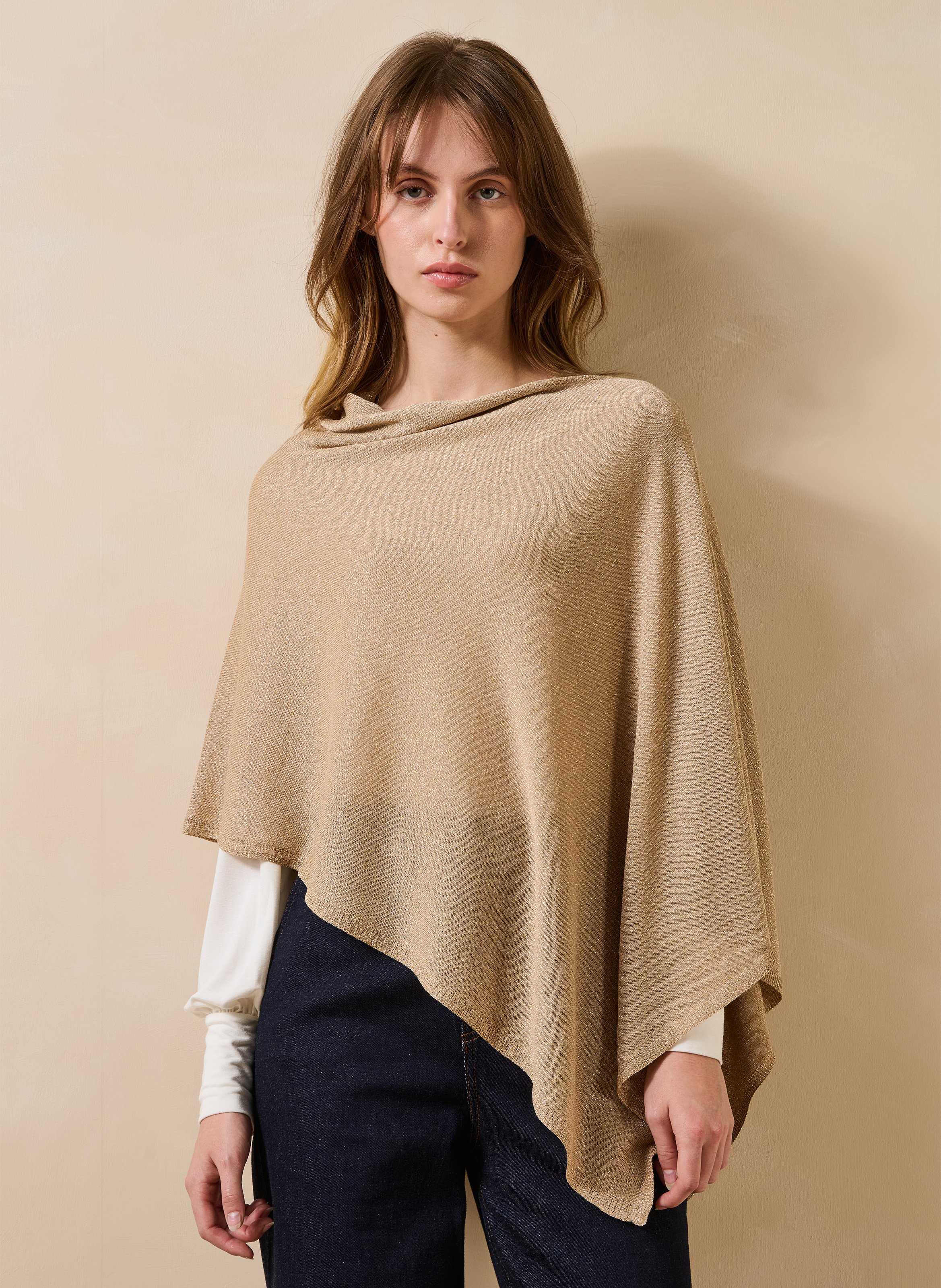 Poncho met iriserende glans LA FEE MARABOUTEE Goud