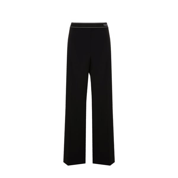 Pantalon large en coton mélangé