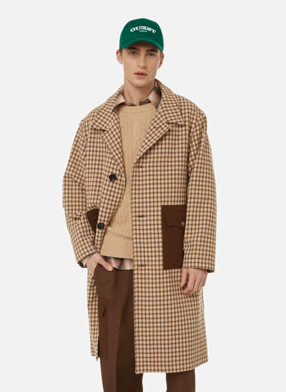 manteau laine oversize homme