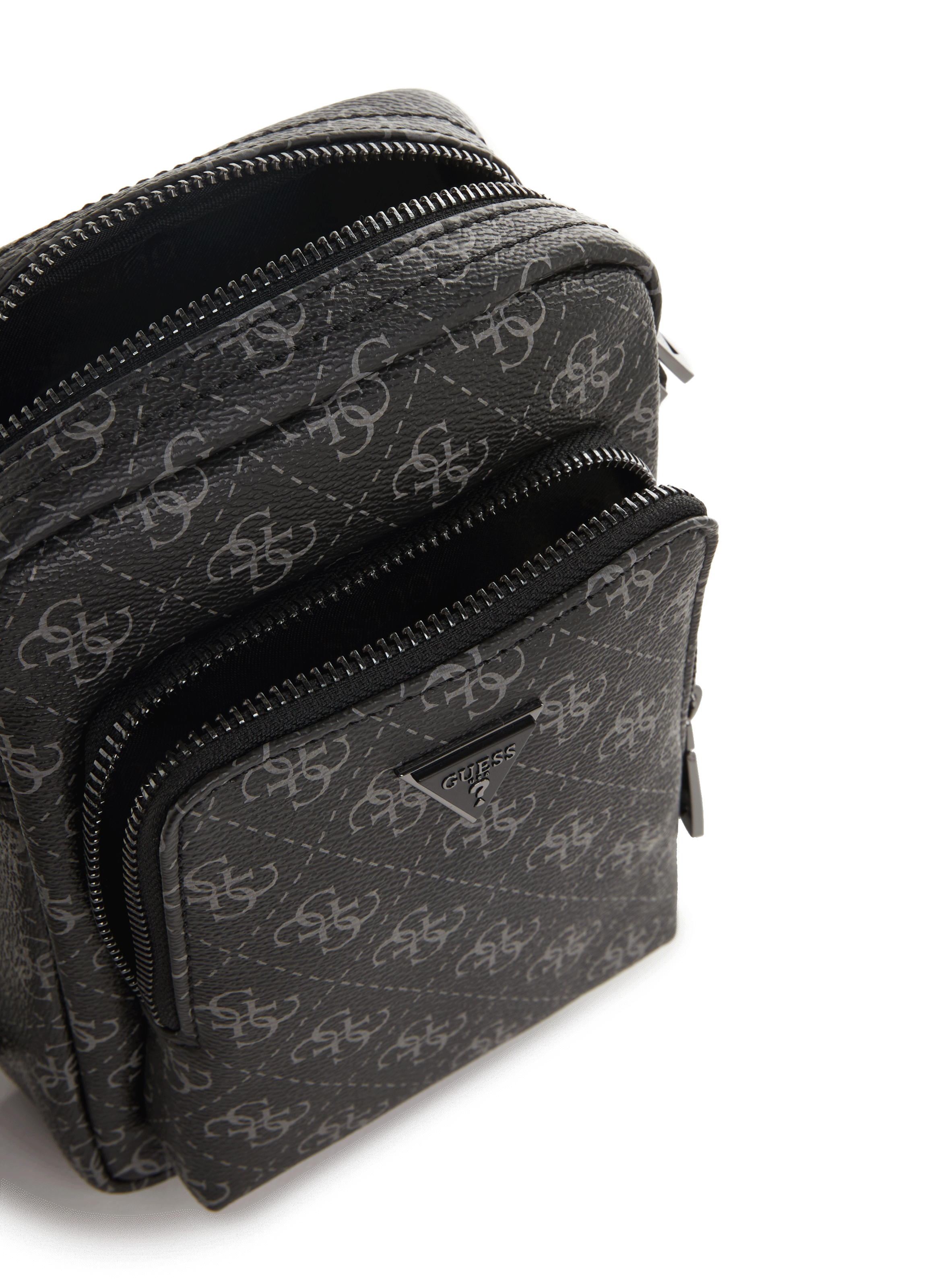 Monogram shoulder bag GUESS Black