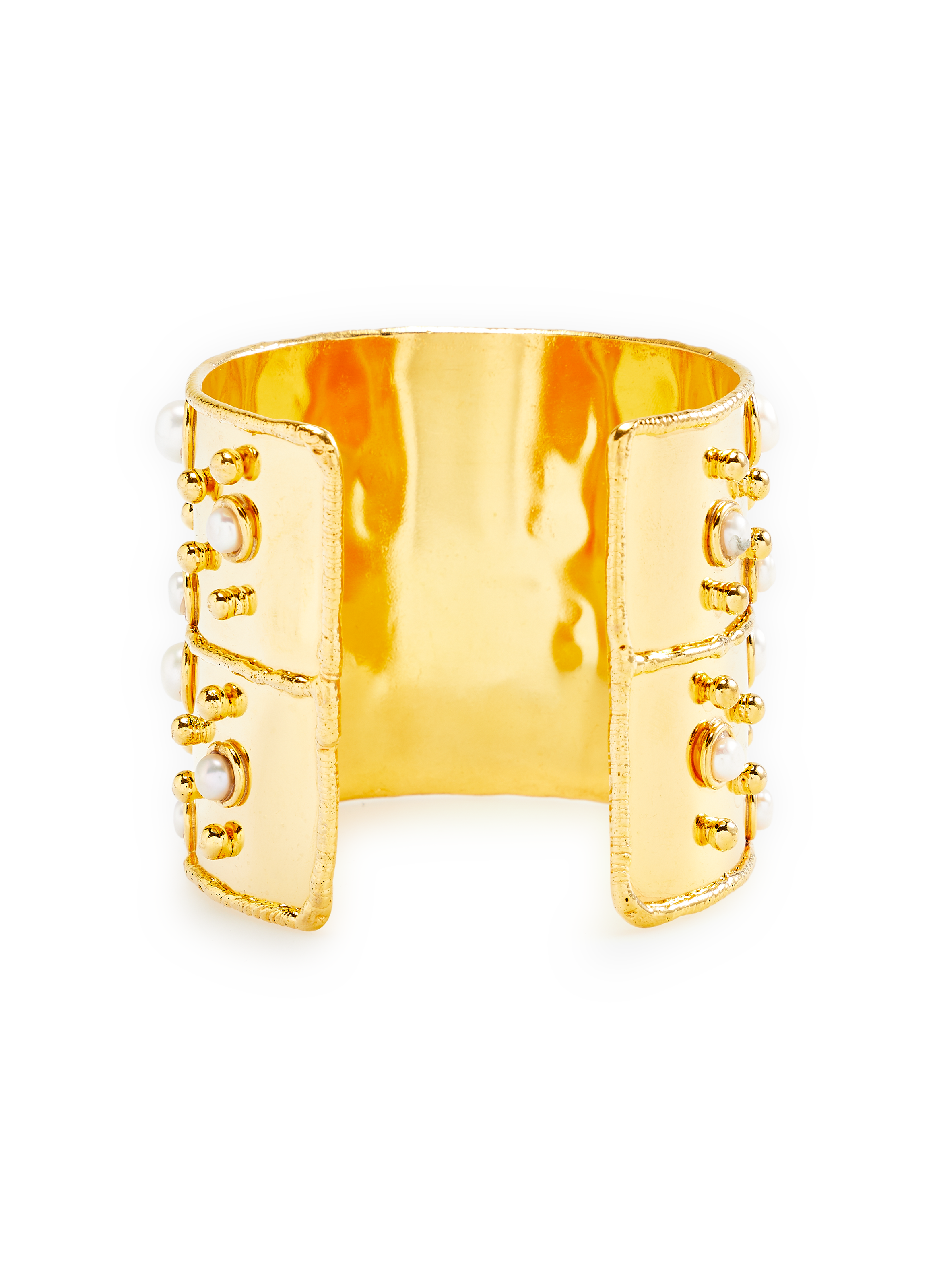 Bracelet à clous en métal doré  SYLVIA TOLEDANO Beige