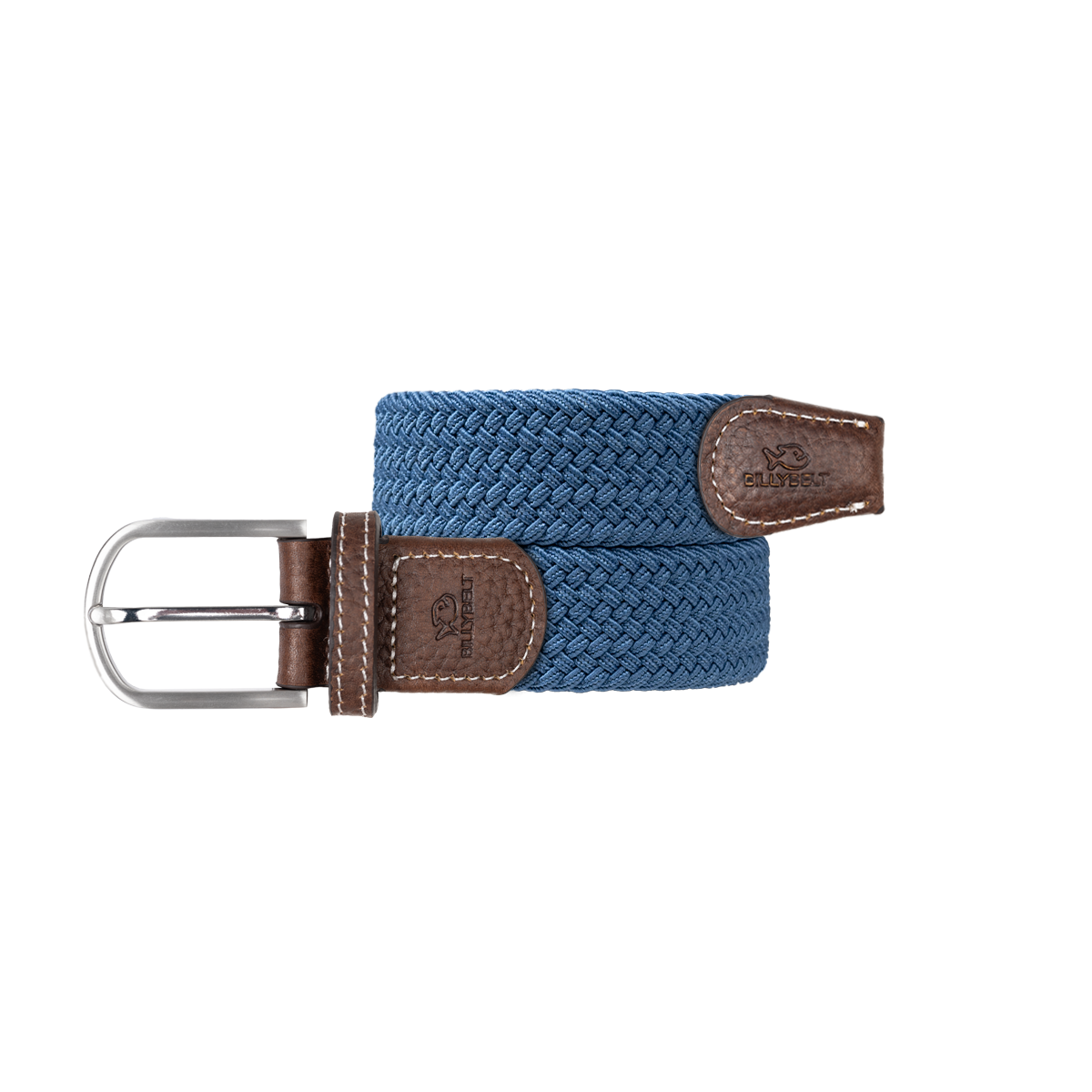Ceinture tressée élastique unie BILLYBELT Bleu