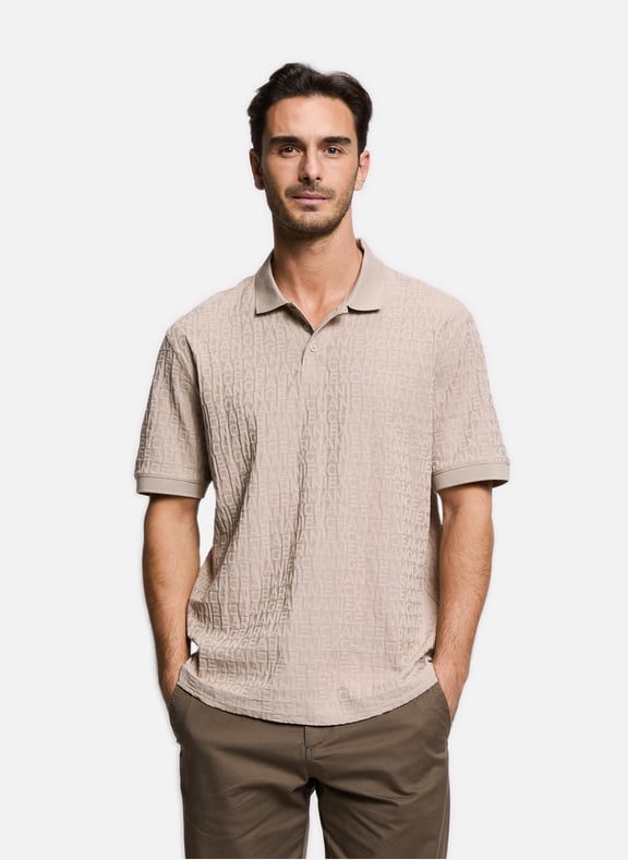 Polo logotypé Beige by ARMANI EXCHANGE ARMANI EXCHANGE Polo logotypé Beige
