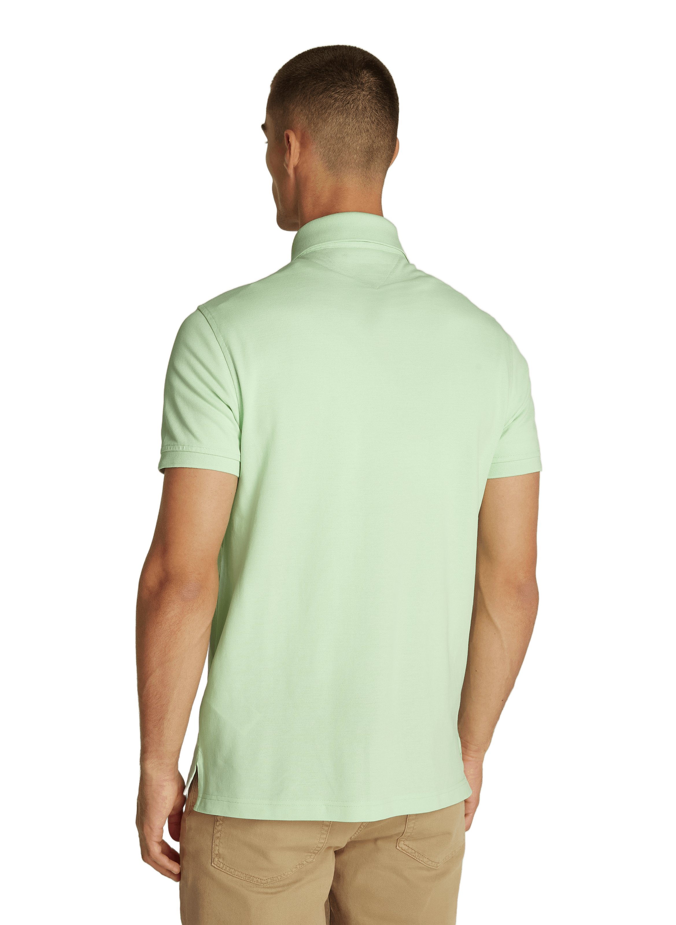 Polo droit en piqué de coton TOMMY HILFIGER Vert